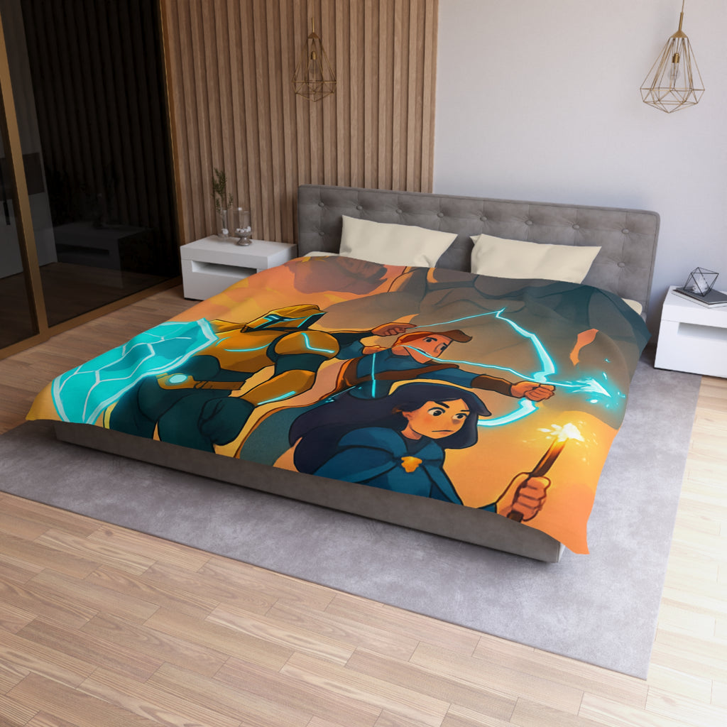 Housse de Couette Microfibre Illustration Unique Design Moderne Décoration Intérieure Raffinée