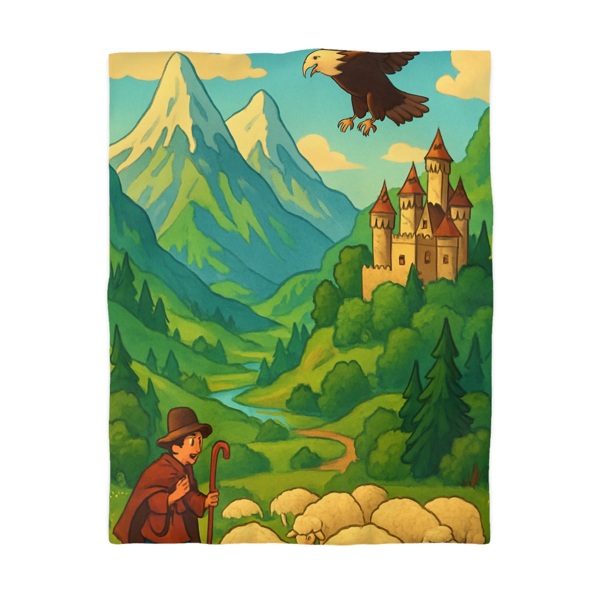 Housse de Couette Microfibre Design Artistique Moderne Décoration Chambre Confort Premium