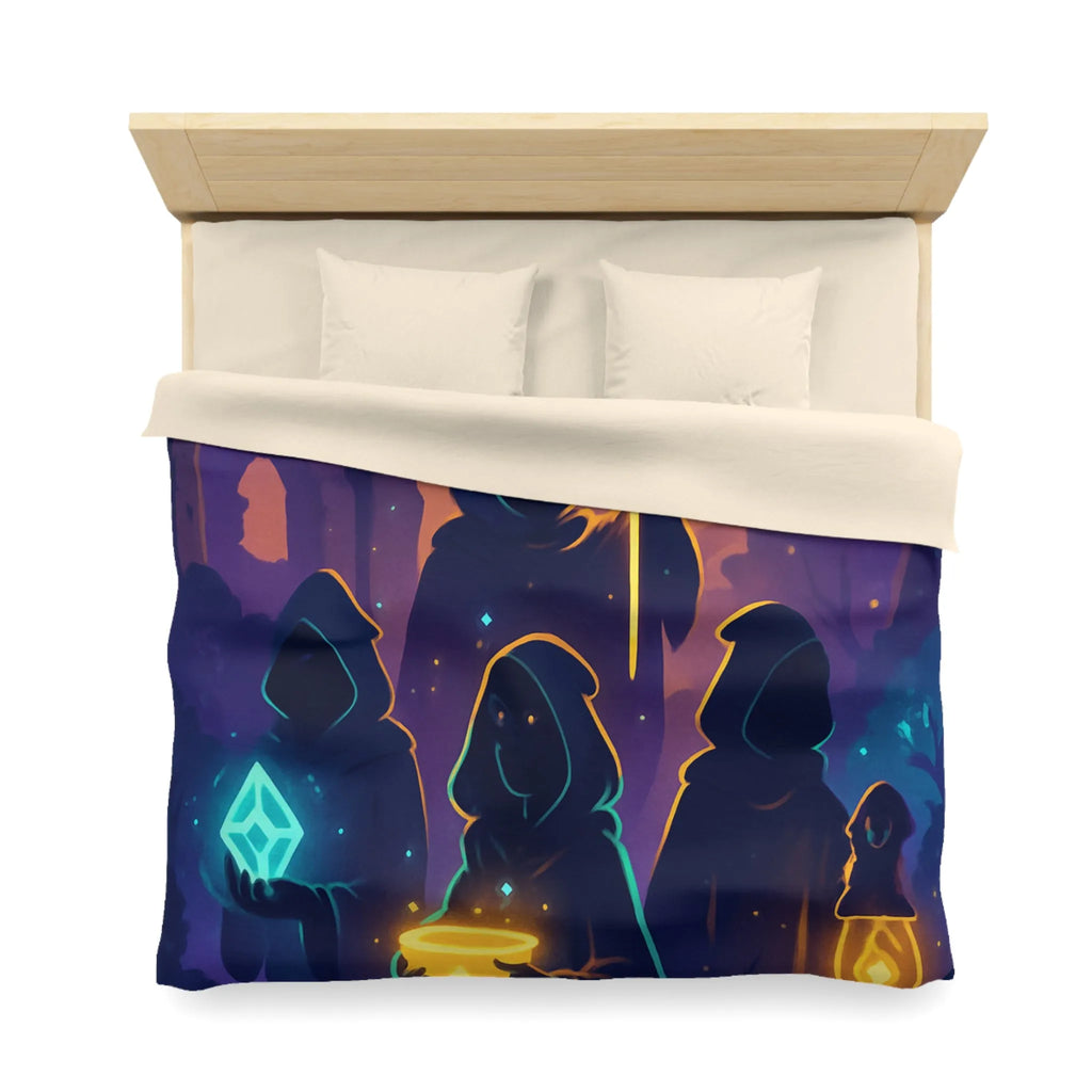 Envoûtante Housse de Couette Mystique avec Teintes Magiques et Figures Ensorcelantes