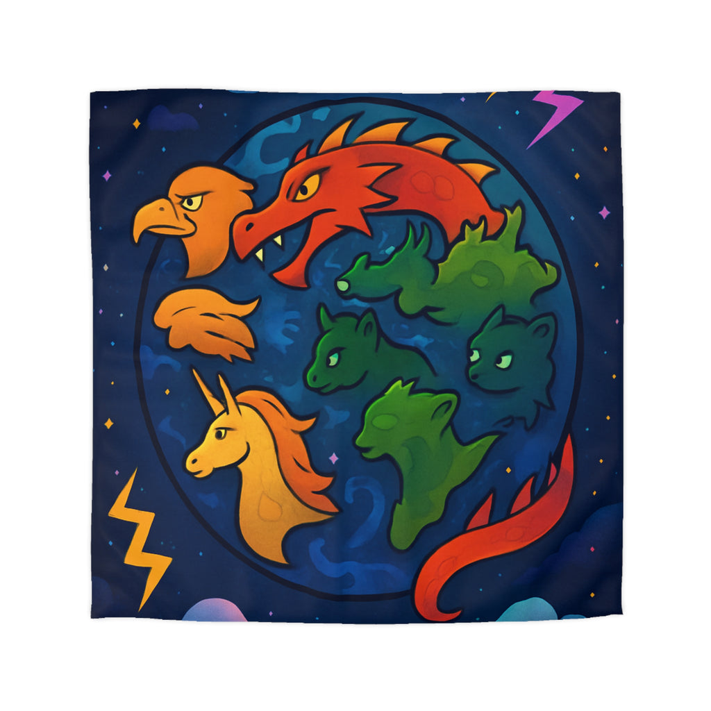 Housse de Couette Microfibre Illustration Unique Design Moderne Décoration Intérieure Raffinée