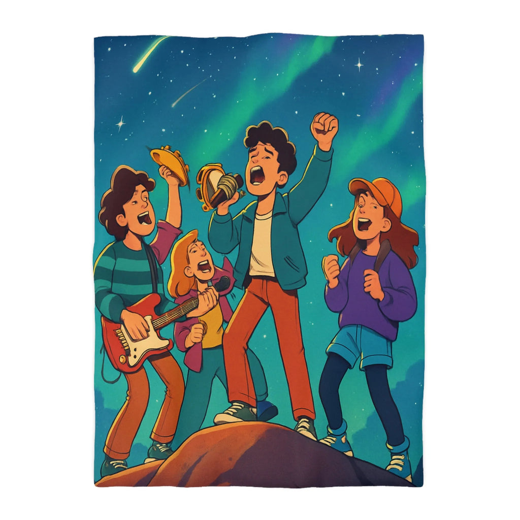 Housse de Couette Microfibre Art Graphique Contemporain Style Décoratif Chambre Tendance