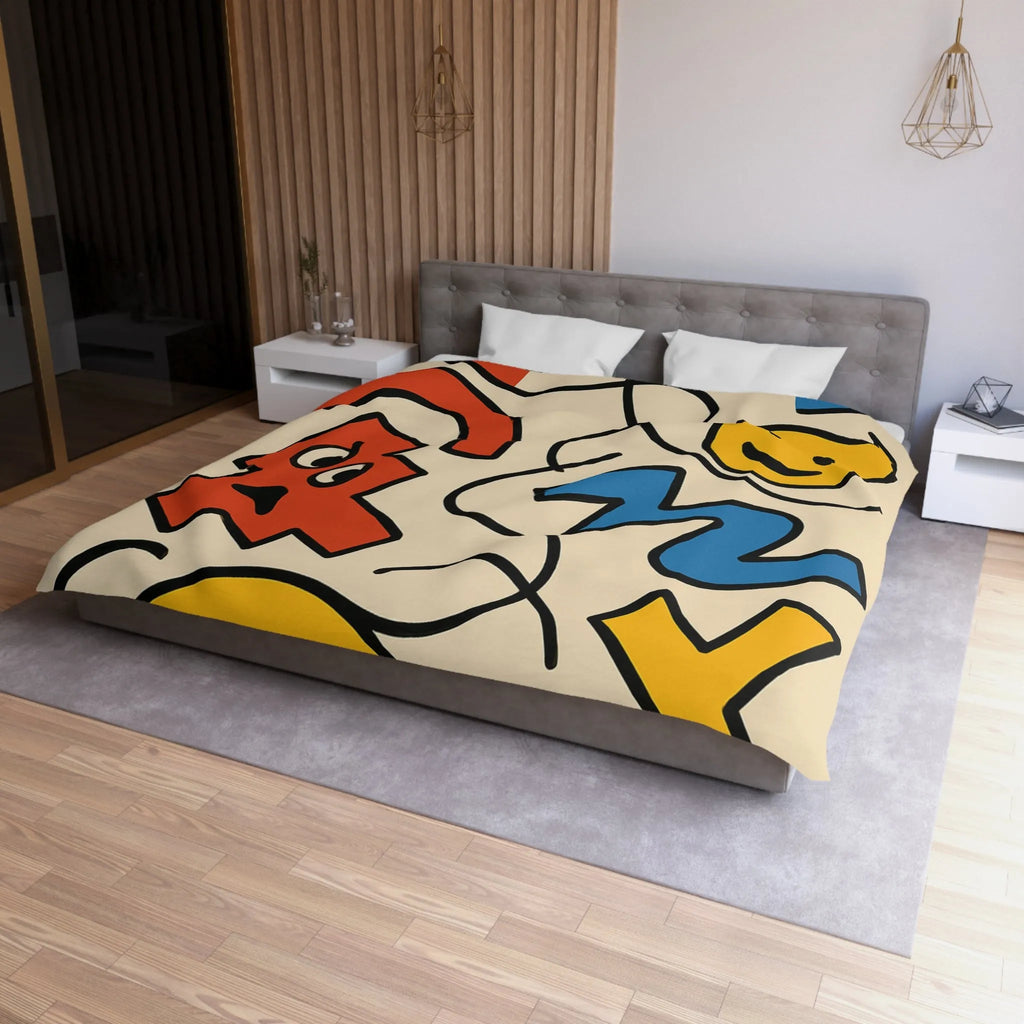 Couleurs vives et formes ludiques dessinant des visages joyeux pour déco maison originale