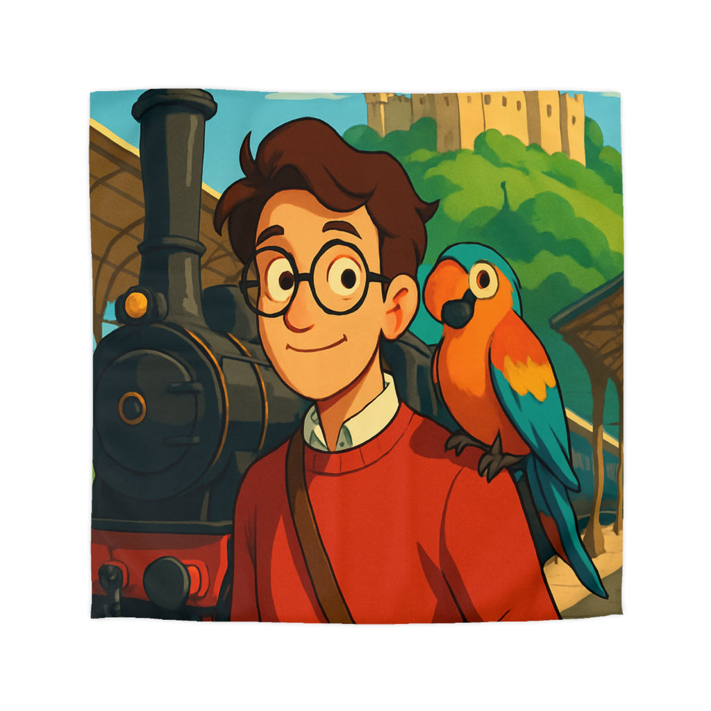 Housse de Couette Microfibre Illustration Unique Design Moderne Décoration Intérieure Raffinée