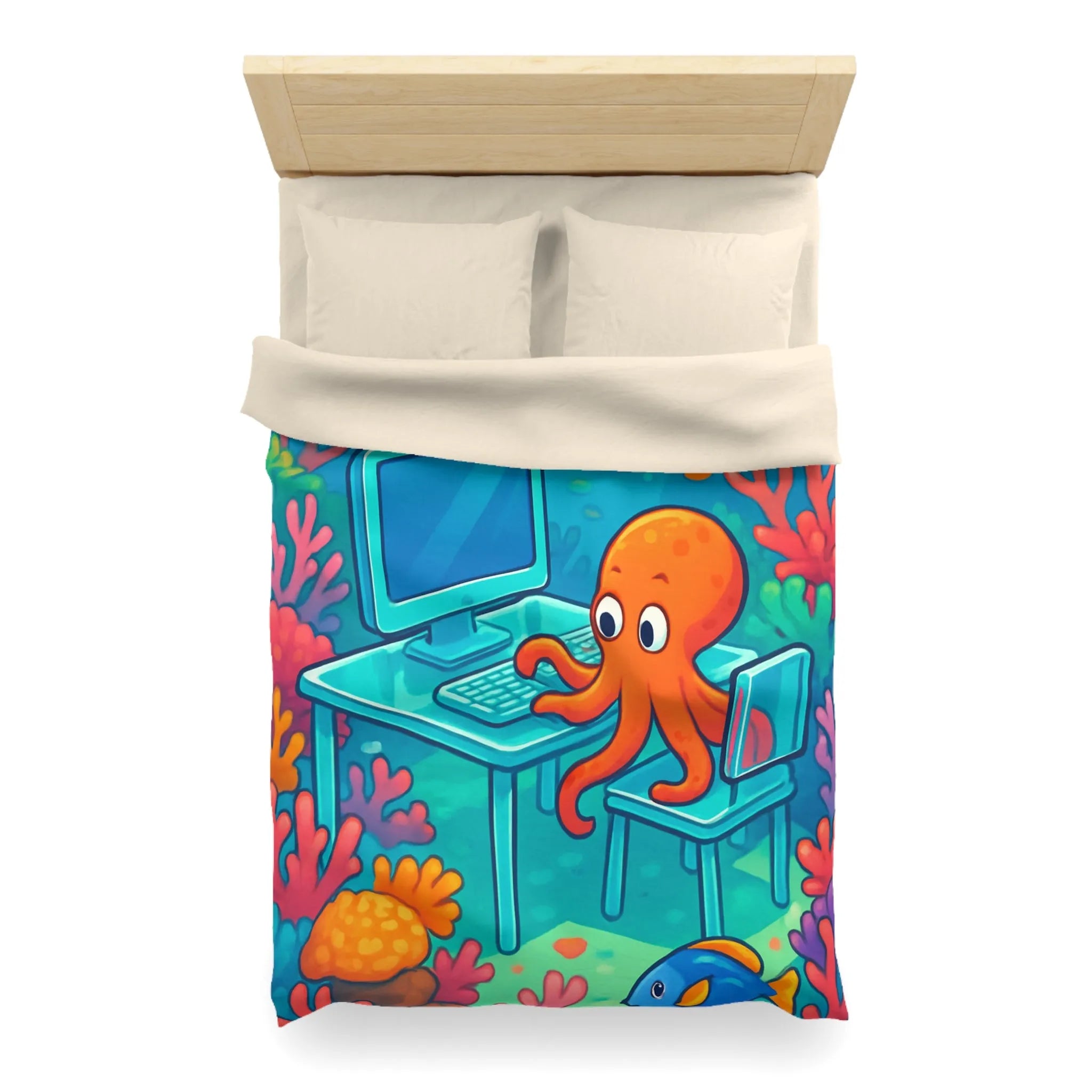 Housse de Couette Microfibre Art Graphique Contemporain Style Décoratif Chambre Tendance