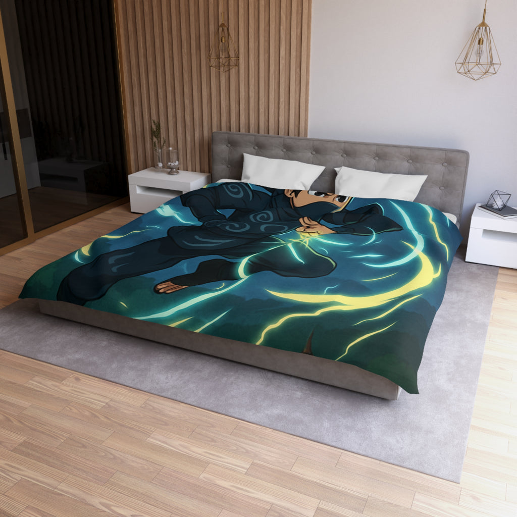 Housse de Couette Microfibre Motif Créatif Original Style Contemporain Chambre Élégante