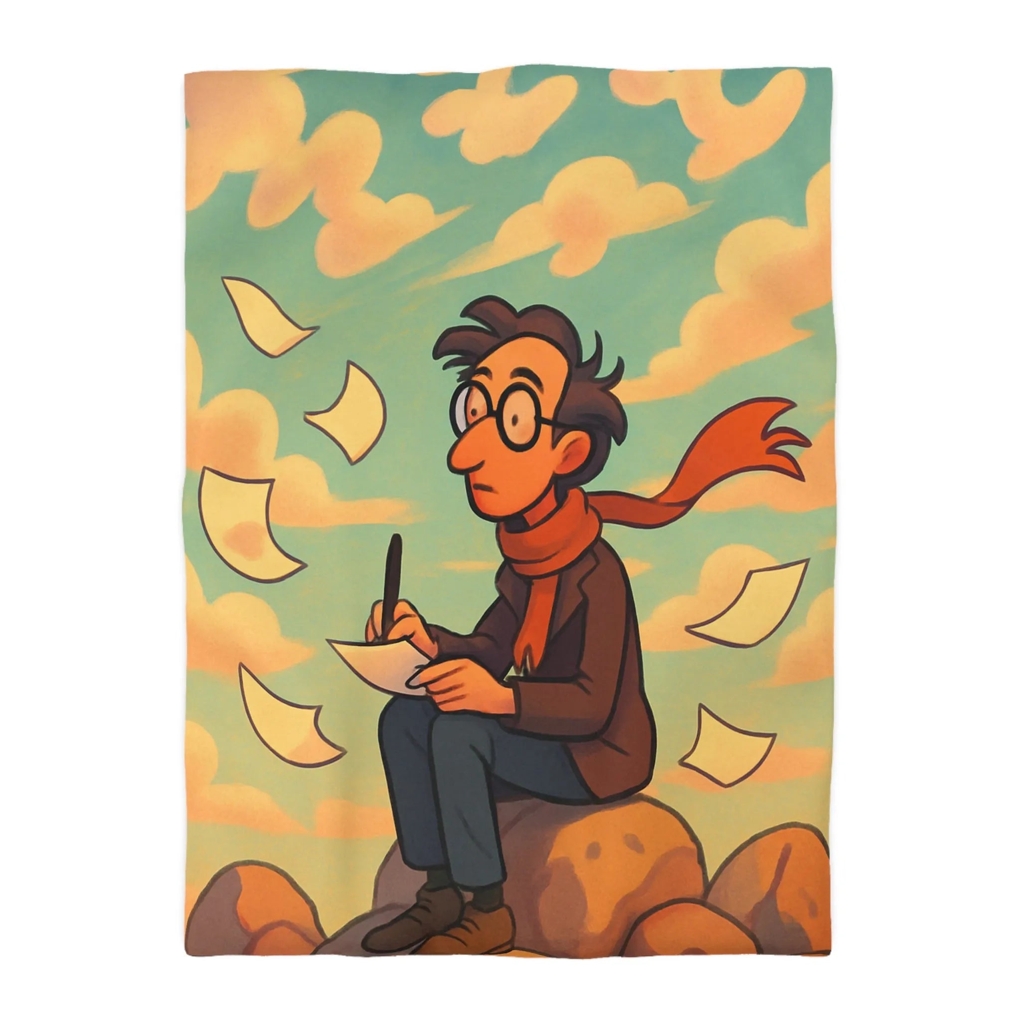 Housse de Couette Microfibre Art Graphique Contemporain Style Décoratif Chambre Tendance