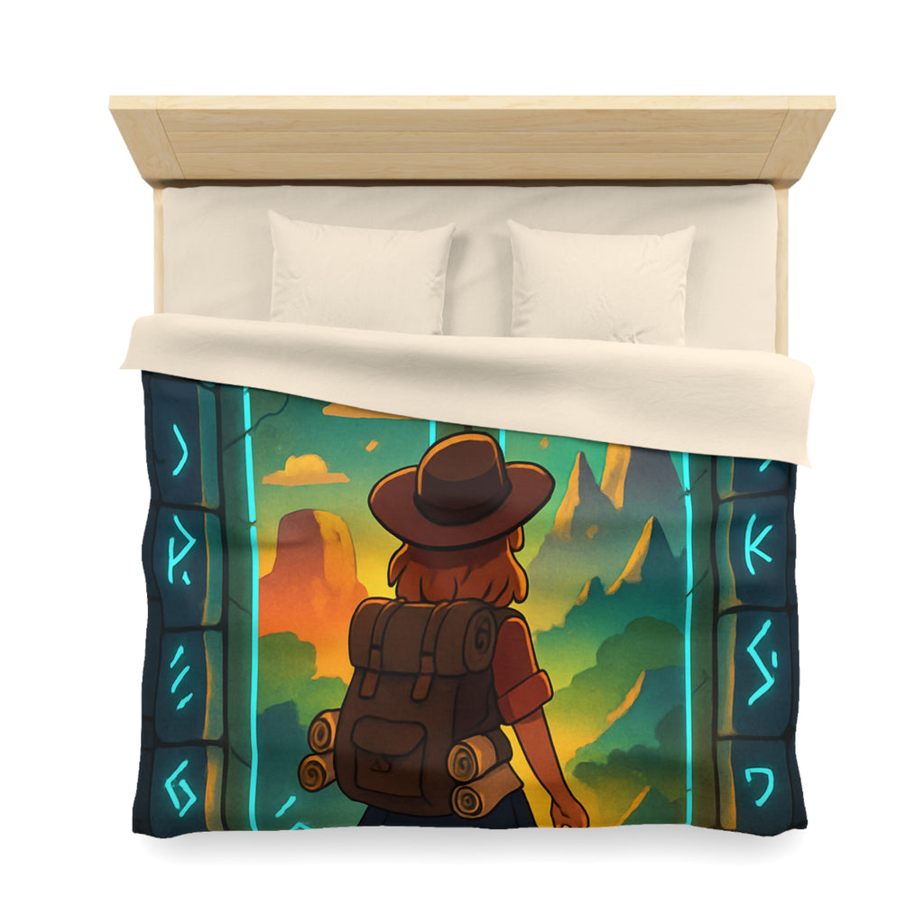 Housse de Couette Microfibre Motif Créatif Original Style Contemporain Chambre Élégante