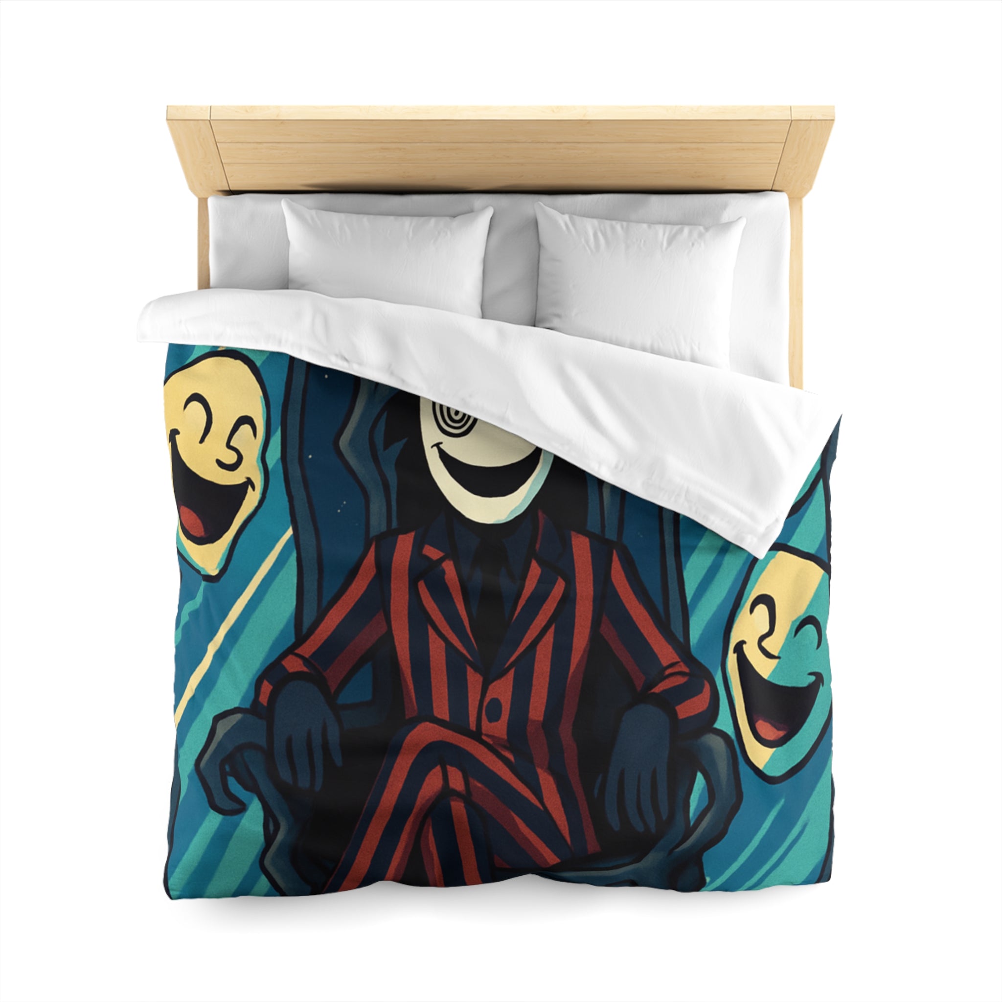 Housse de Couette Microfibre Design Artistique Moderne Décoration Chambre Confort Premium