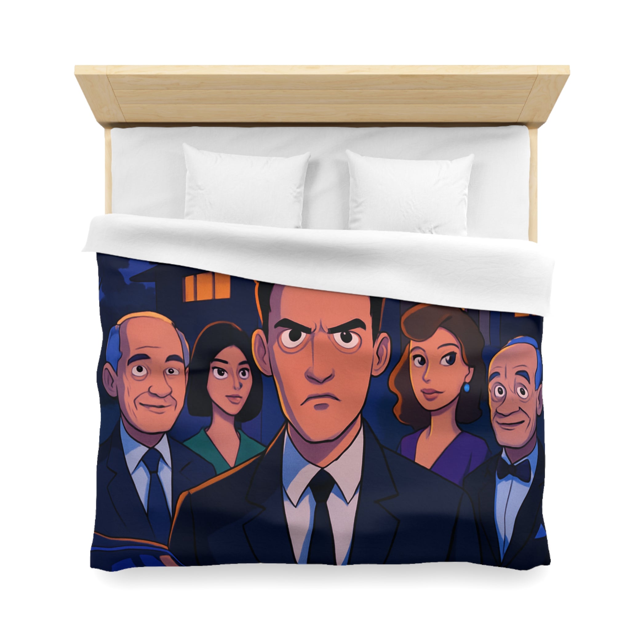 Housse de Couette Microfibre Design Artistique Moderne Décoration Chambre Confort Premium