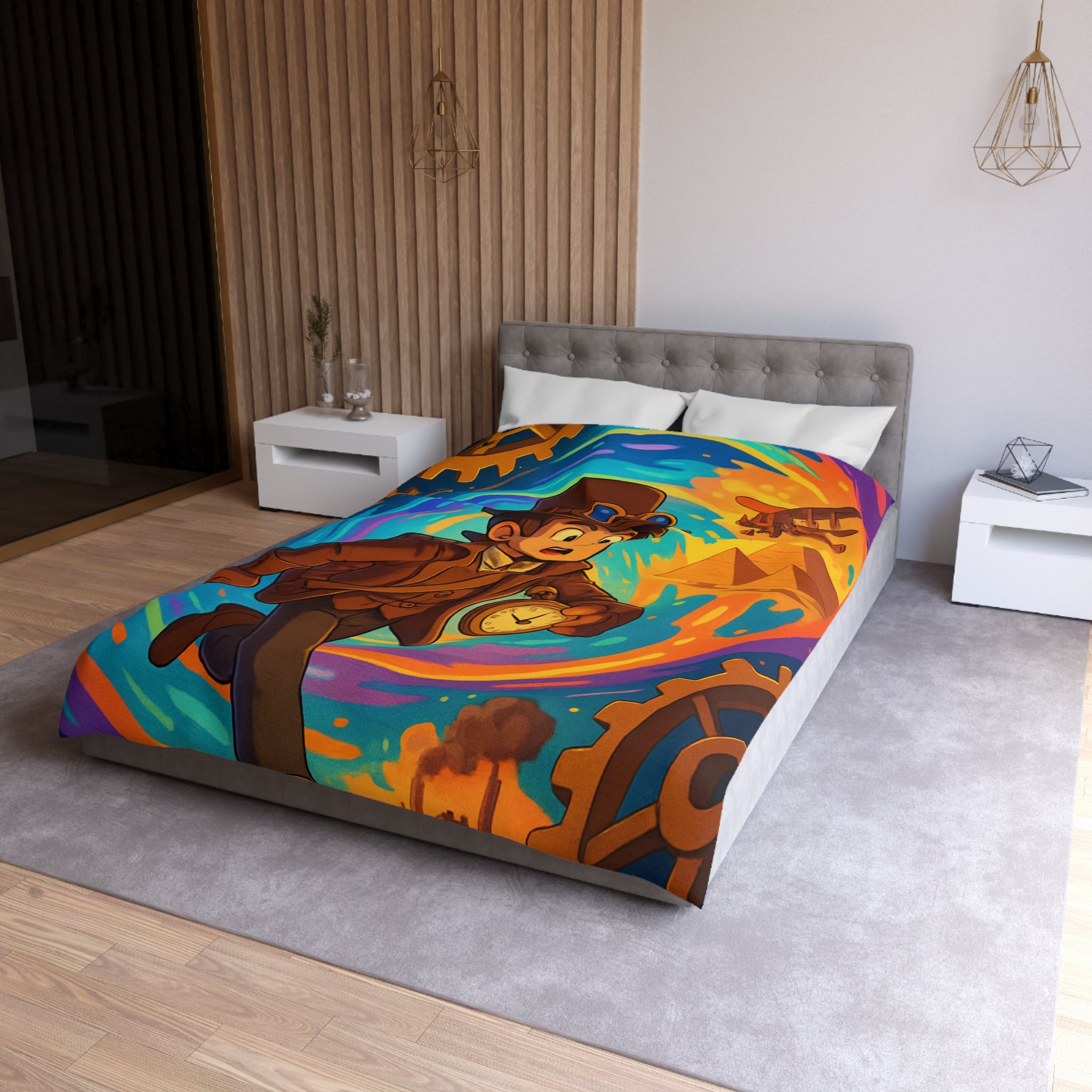 Housse de Couette Microfibre Création Artistique Moderne Design Exclusif Décoration Chambre