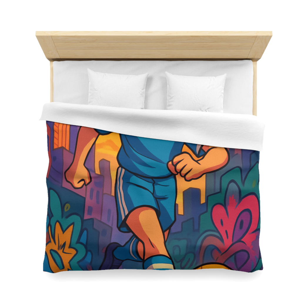 Housse de Couette Microfibre Design Artistique Moderne Décoration Chambre Confort Premium