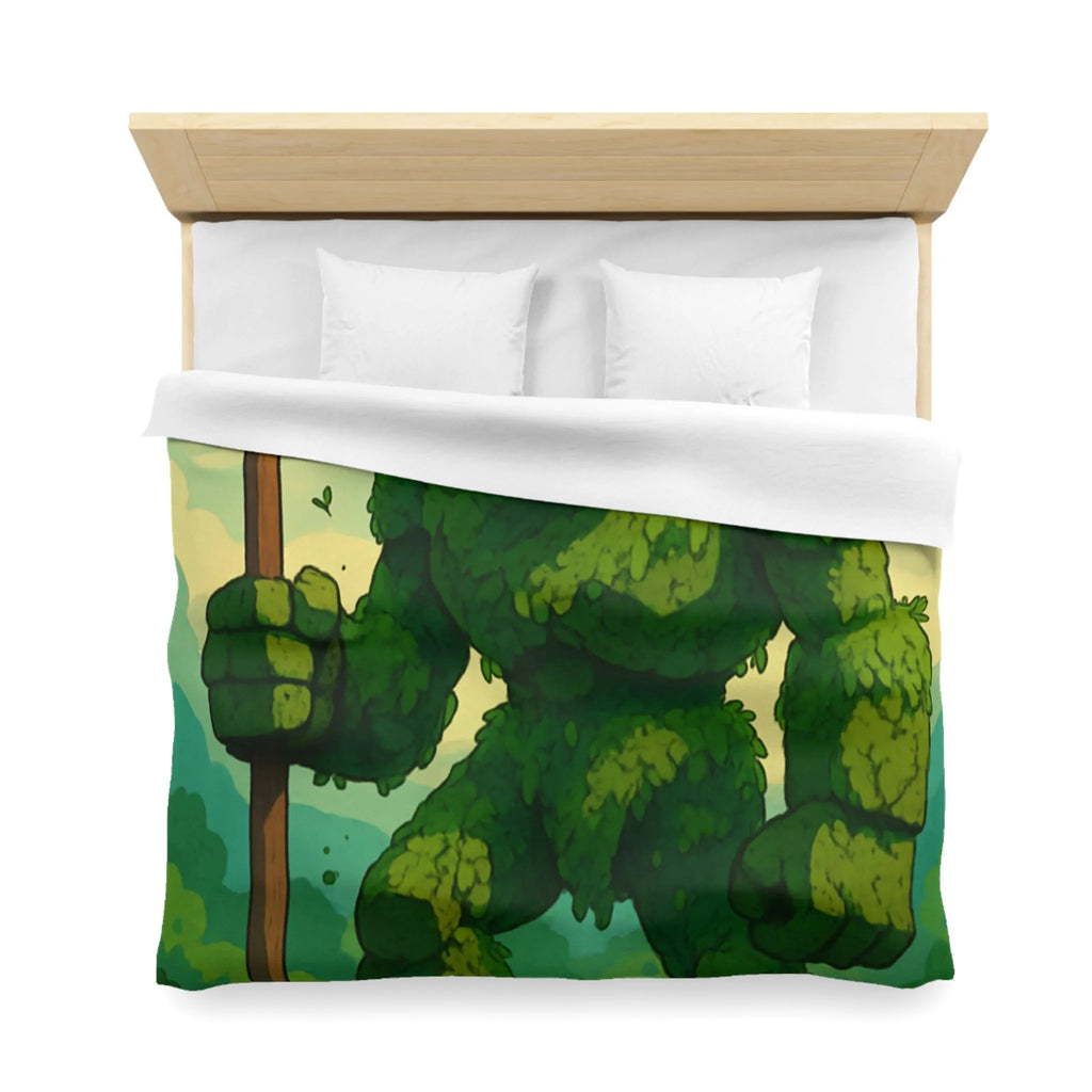 Housse de Couette avec Géant de Feuillage et Abeilles, Ambiance Fantaisiste Naturelle