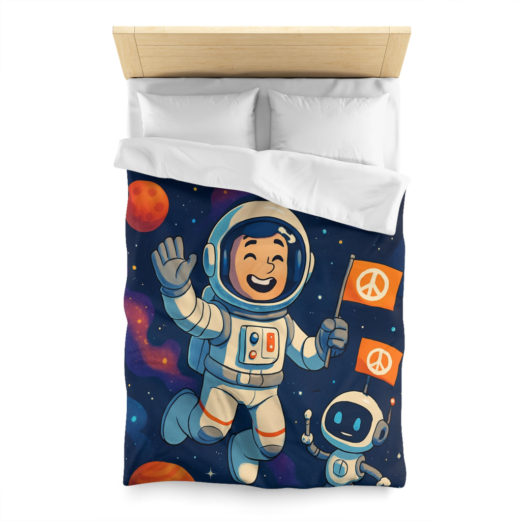 Housse de Couette Microfibre Motif Créatif Original Style Contemporain Chambre Élégante