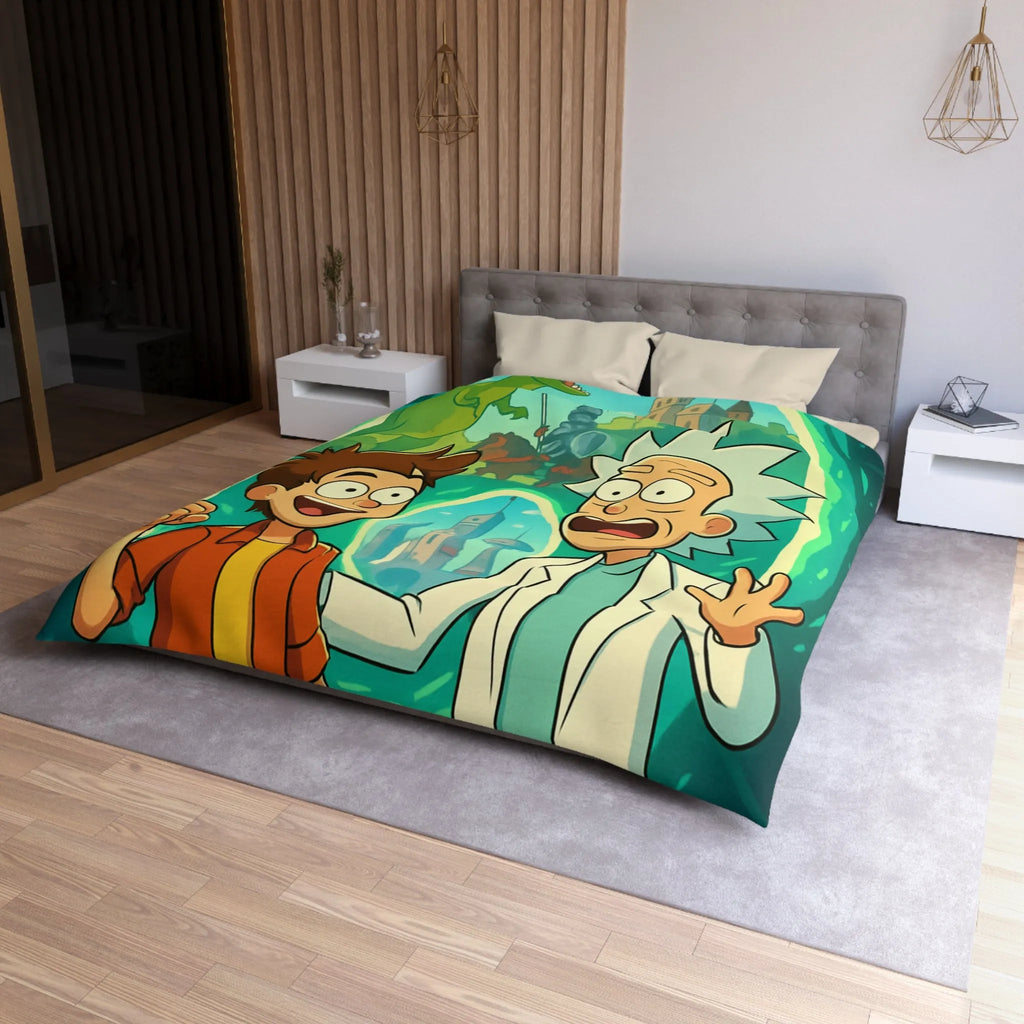 Housse de Couette Microfibre Art Graphique Contemporain Style Décoratif Chambre Tendance