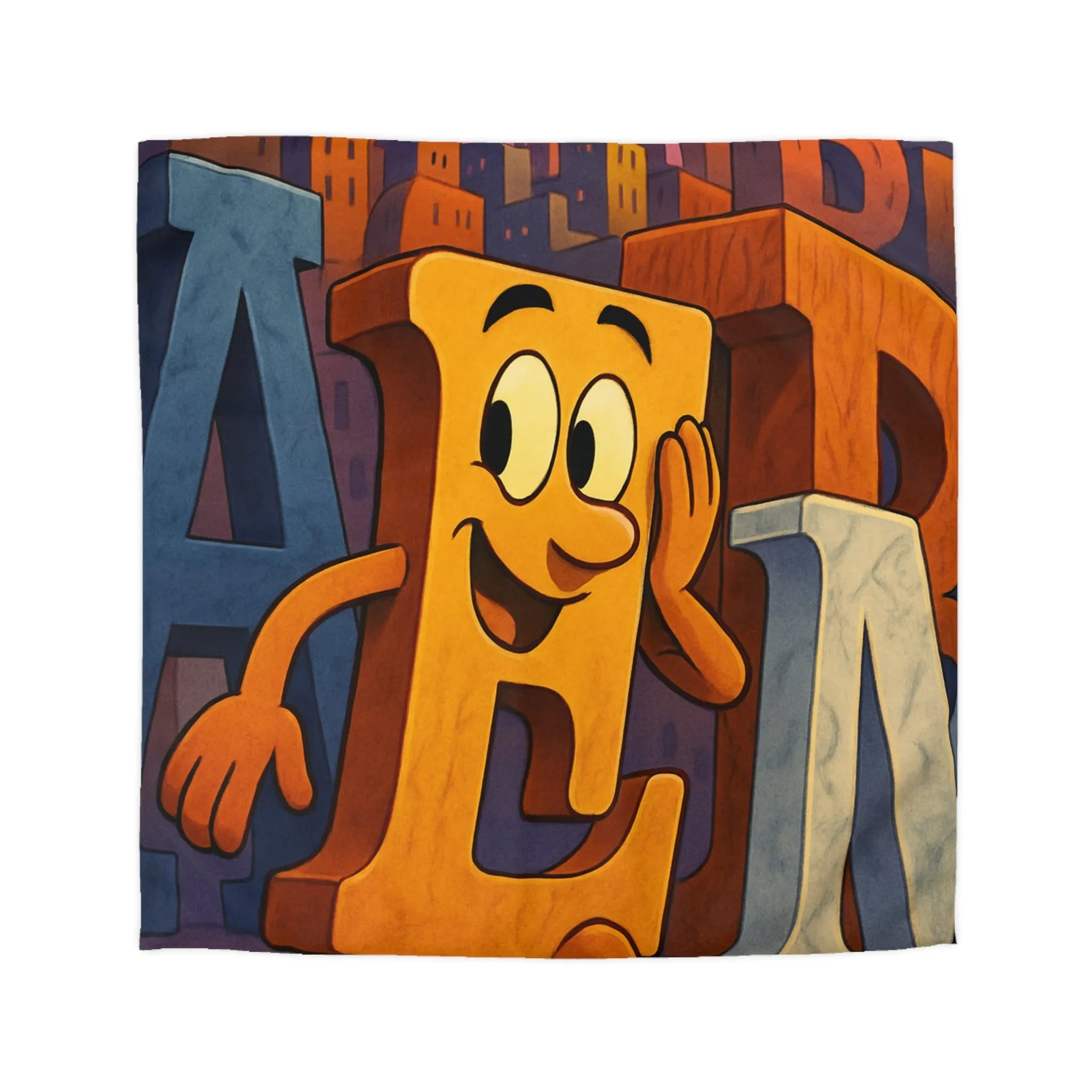 Housse de Couette Microfibre Art Graphique Contemporain Style Décoratif Chambre Tendance