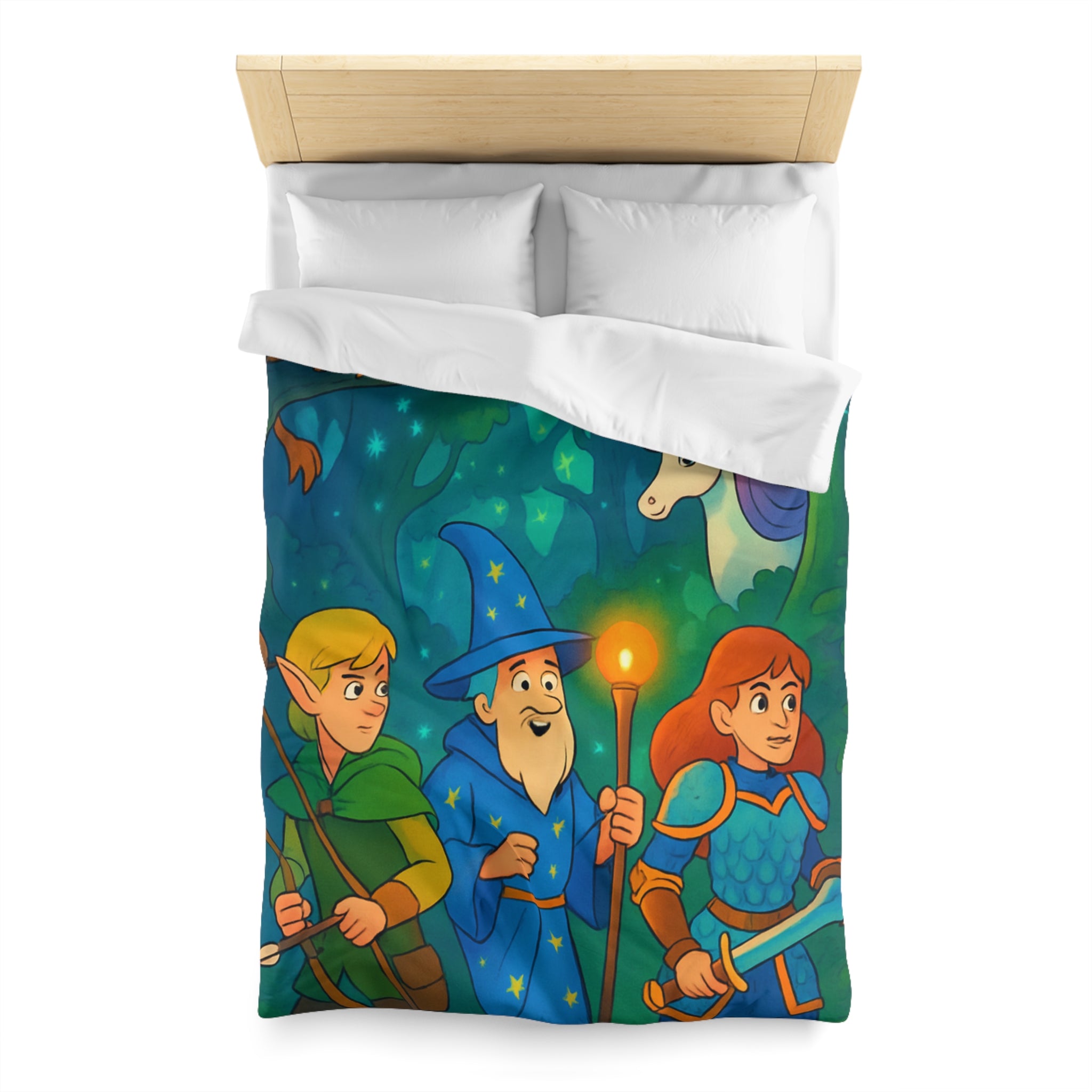 Housse de Couette Microfibre Motif Créatif Original Style Contemporain Chambre Élégante