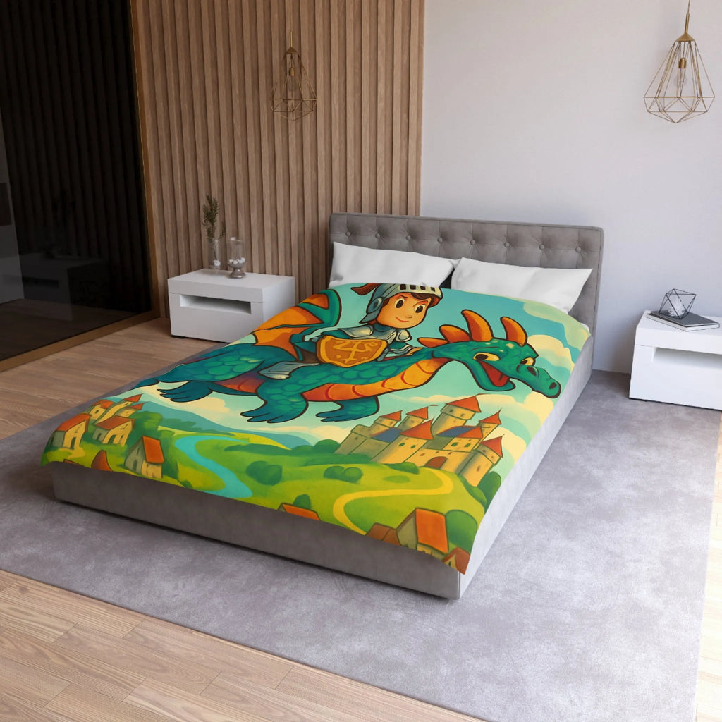 Housse de Couette Microfibre Art Graphique Contemporain Style Décoratif Chambre Tendance