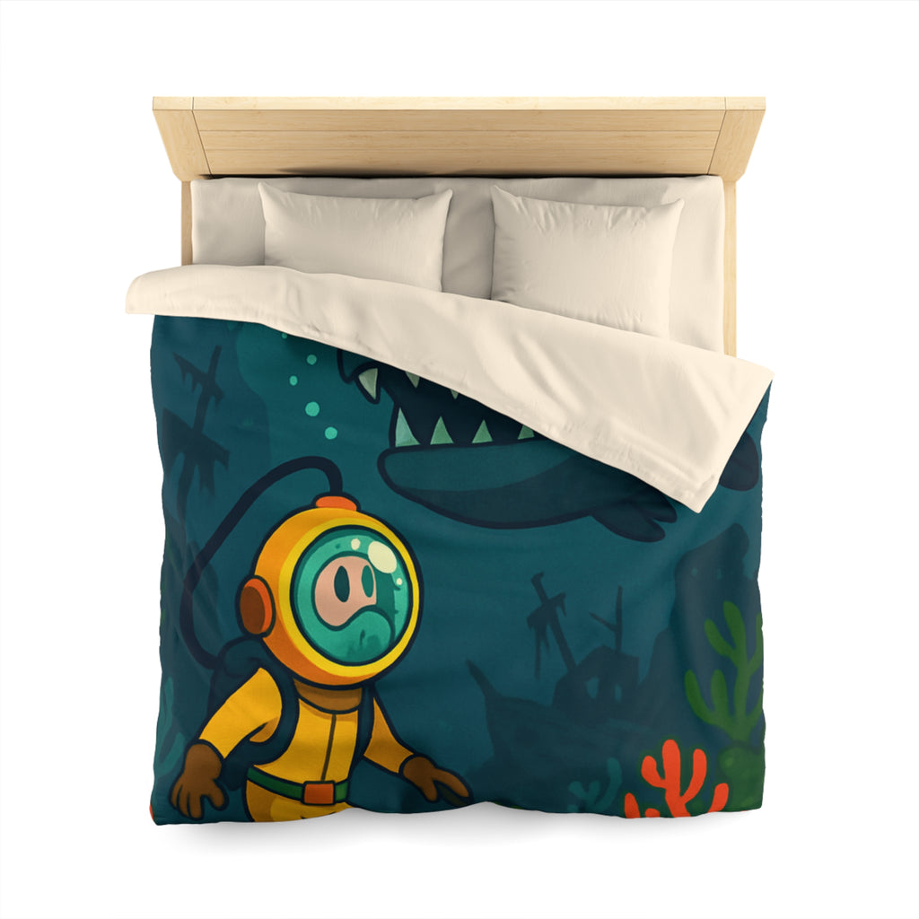 Housse de Couette Microfibre Motif Créatif Original Style Contemporain Chambre Élégante