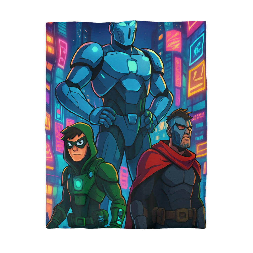 Housse de Couette Microfibre Illustration Unique Design Moderne Décoration Intérieure Raffinée