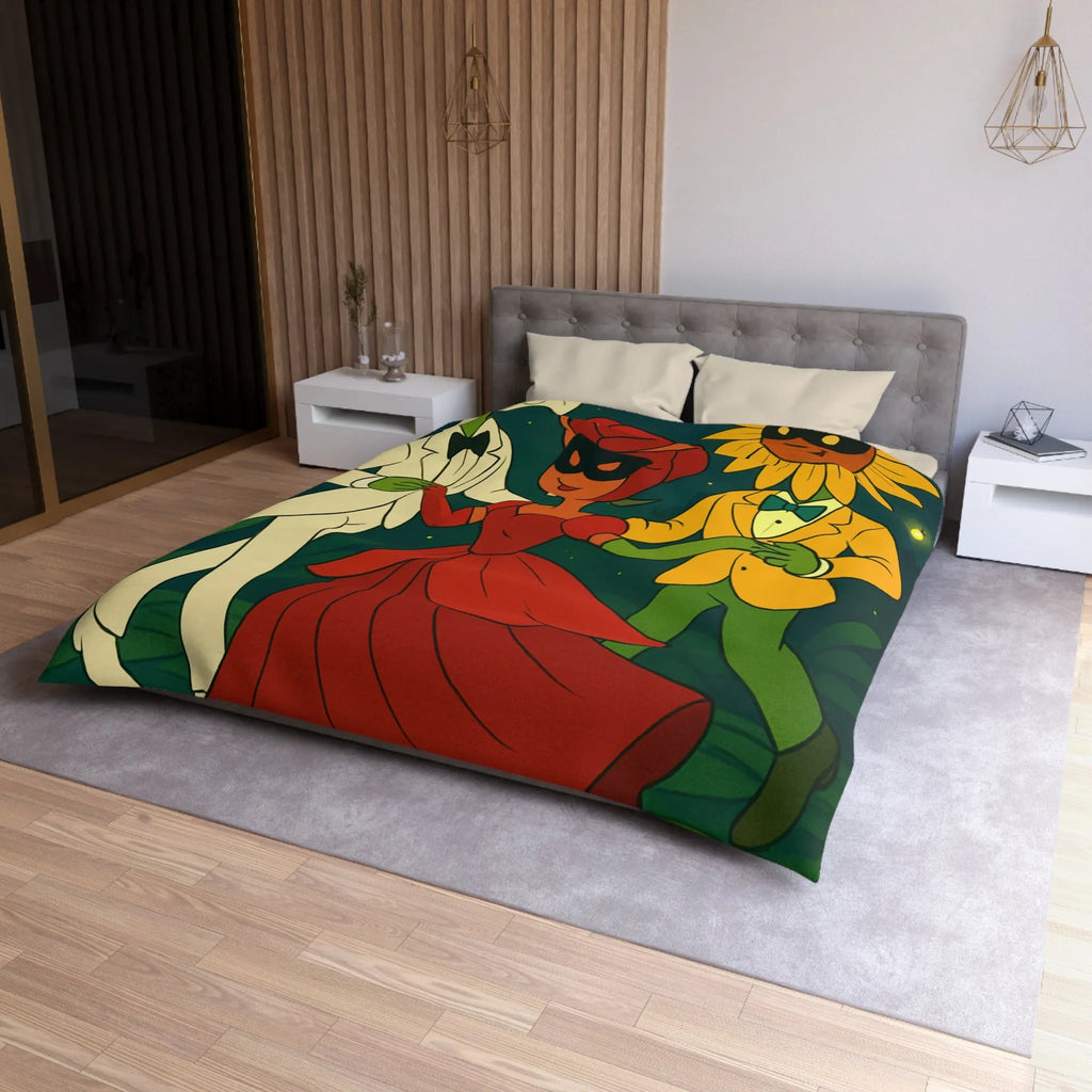 Housse de Couette Microfibre Art Graphique Contemporain Style Décoratif Chambre Tendance