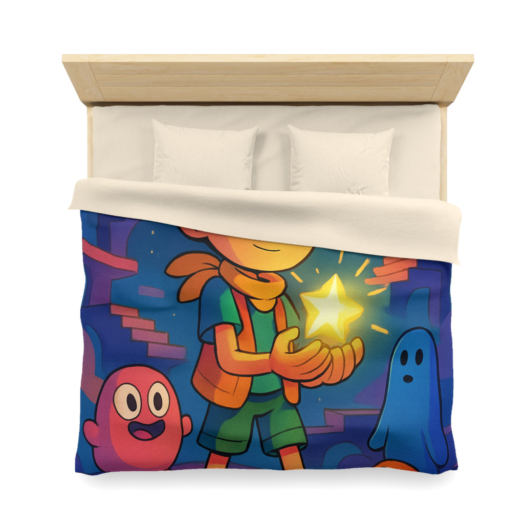 Housse de Couette Microfibre Motif Créatif Original Style Contemporain Chambre Élégante