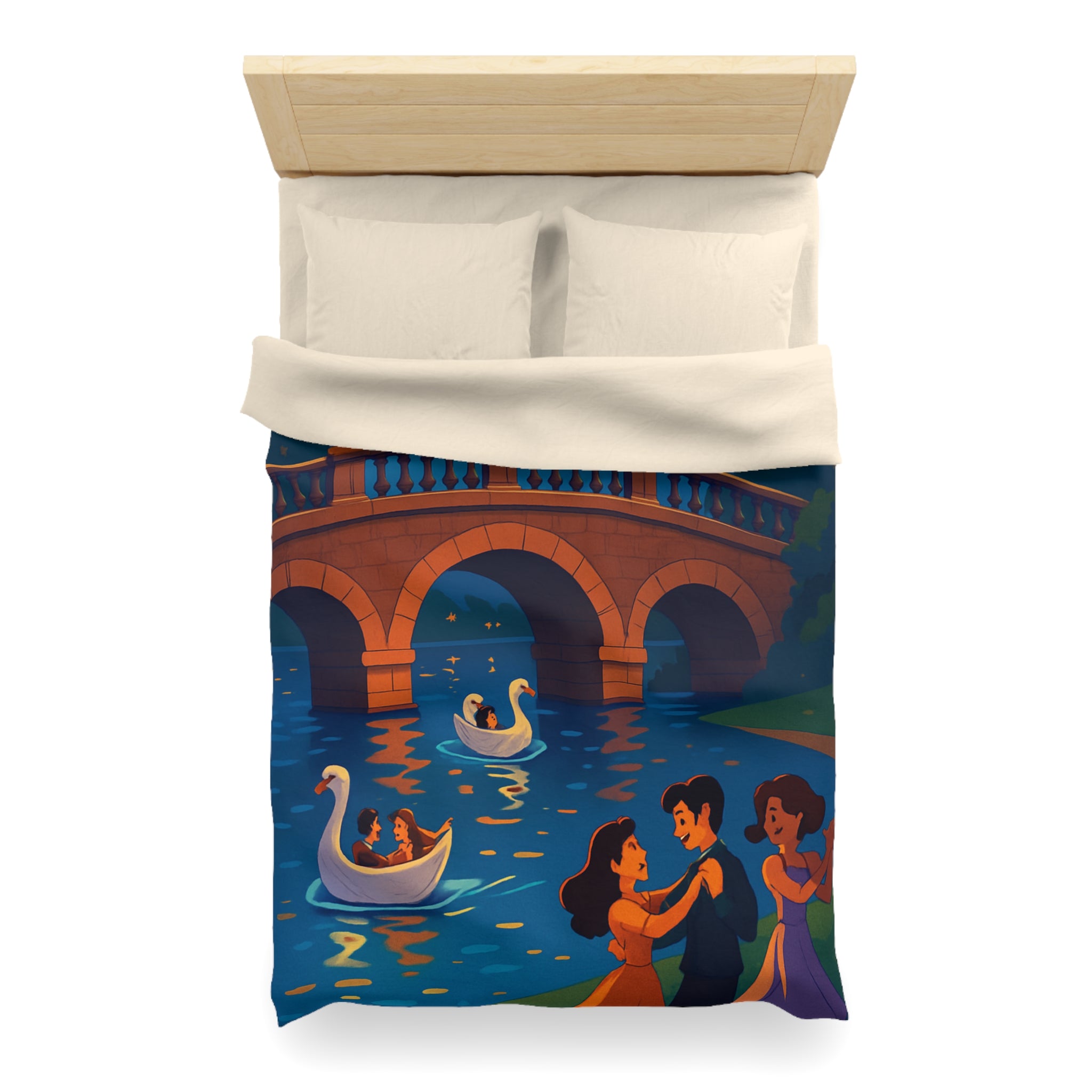 Housse de Couette Microfibre Illustration Unique Design Moderne Décoration Intérieure Raffinée