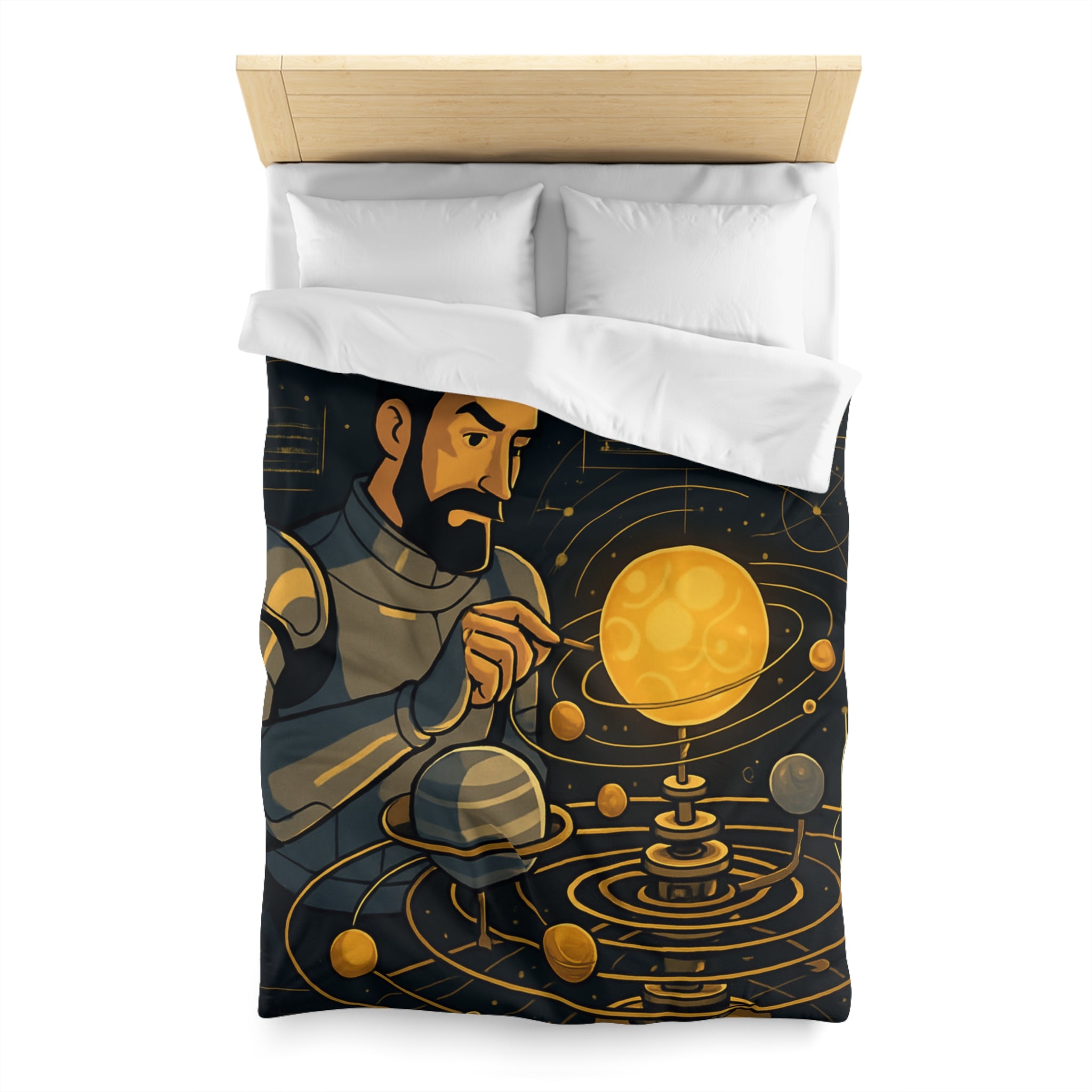 Housse de Couette Microfibre Illustration Unique Design Moderne Décoration Intérieure Raffinée