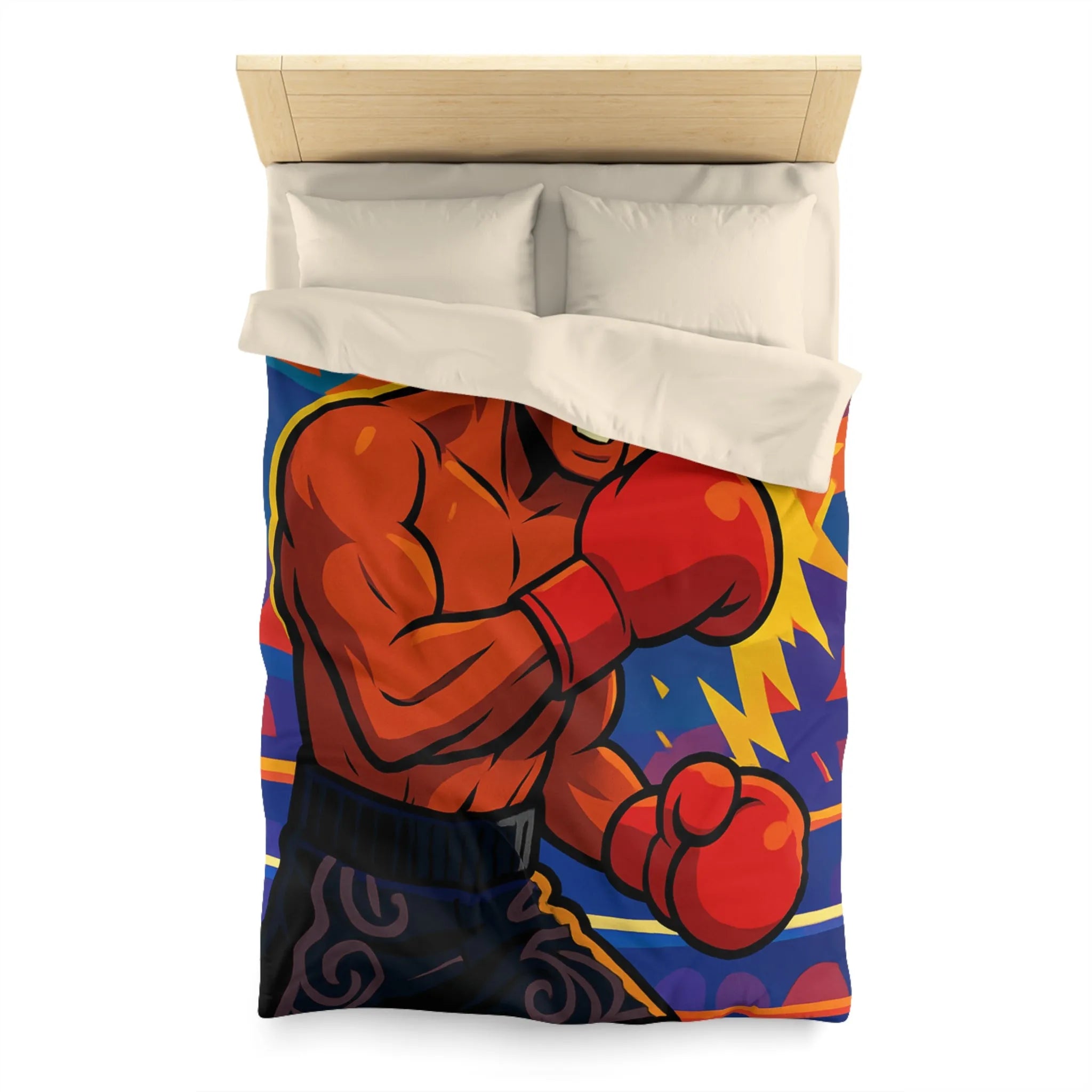 Housse de Couette Microfibre Art Graphique Contemporain Style Décoratif Chambre Tendance