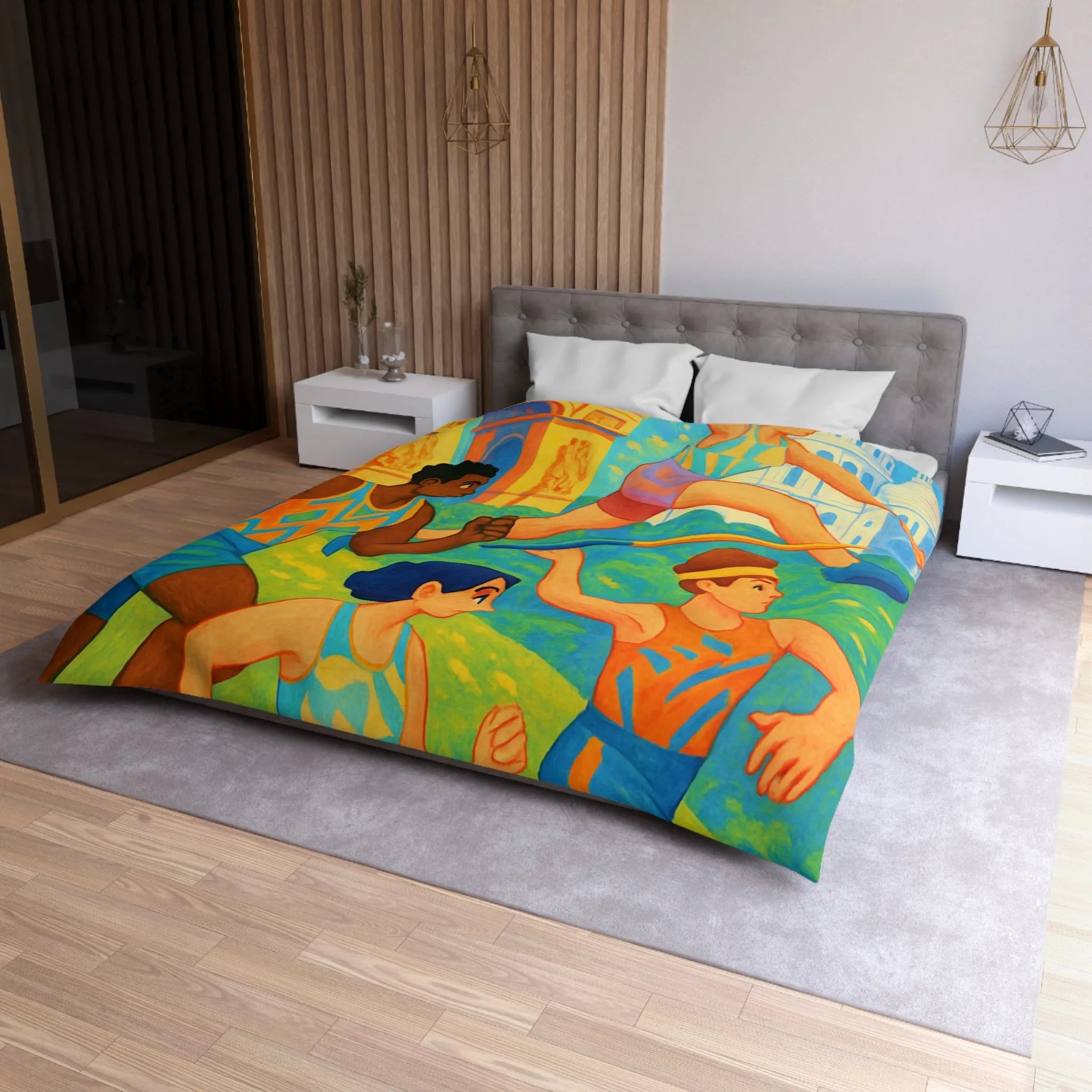 Housse de Couette Microfibre Création Artistique Moderne Design Exclusif Décoration Chambre