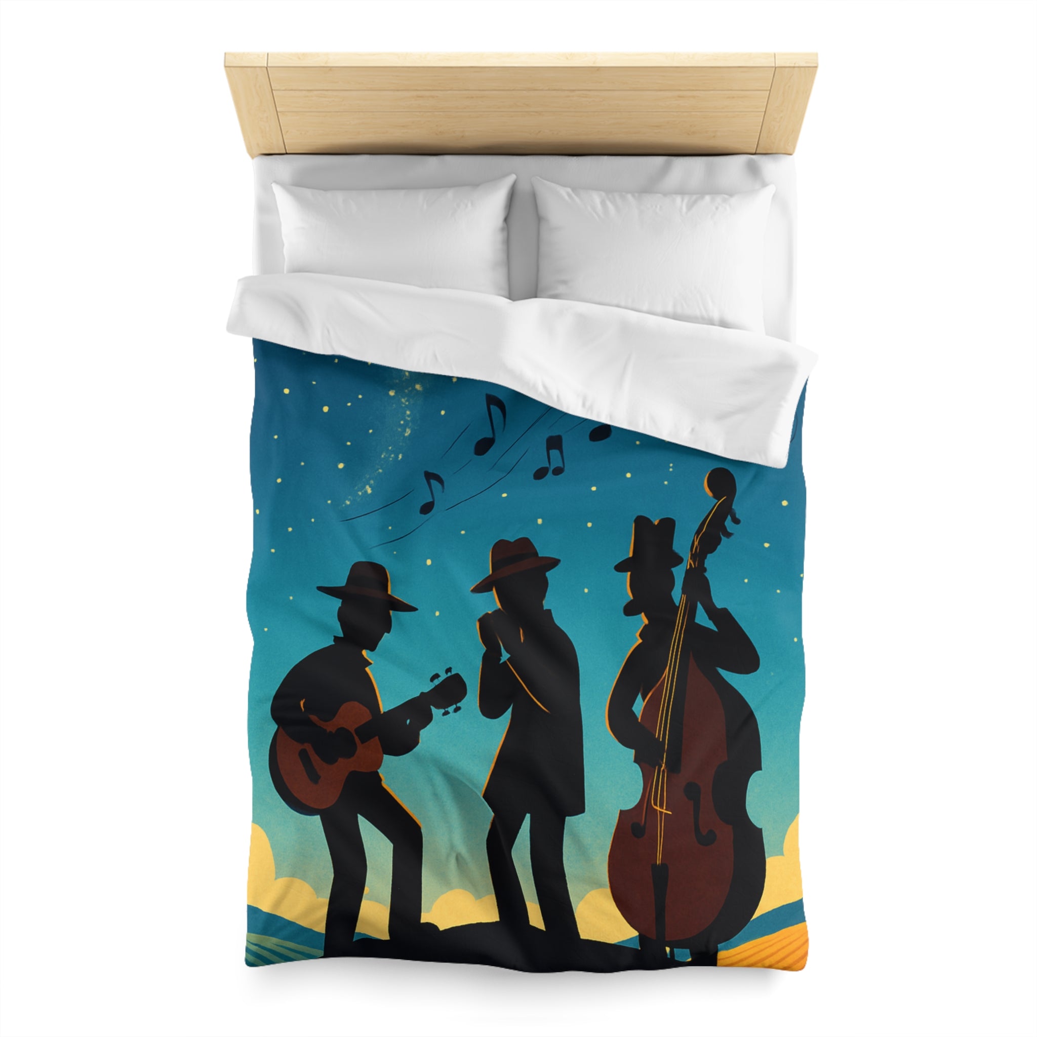 Housse de Couette Microfibre Design Artistique Moderne Décoration Chambre Confort Premium