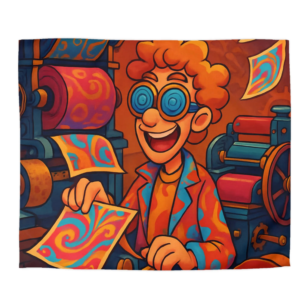 Housse de Couette Artistique avec Motifs Tourbillonnants et Couleurs Vives Pour Ambiance Ludique