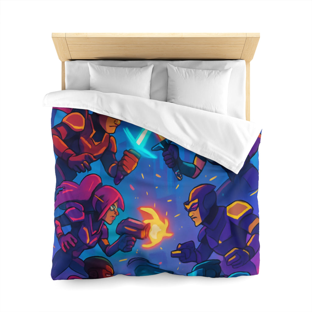 Housse de Couette Microfibre Motif Créatif Original Style Contemporain Chambre Élégante