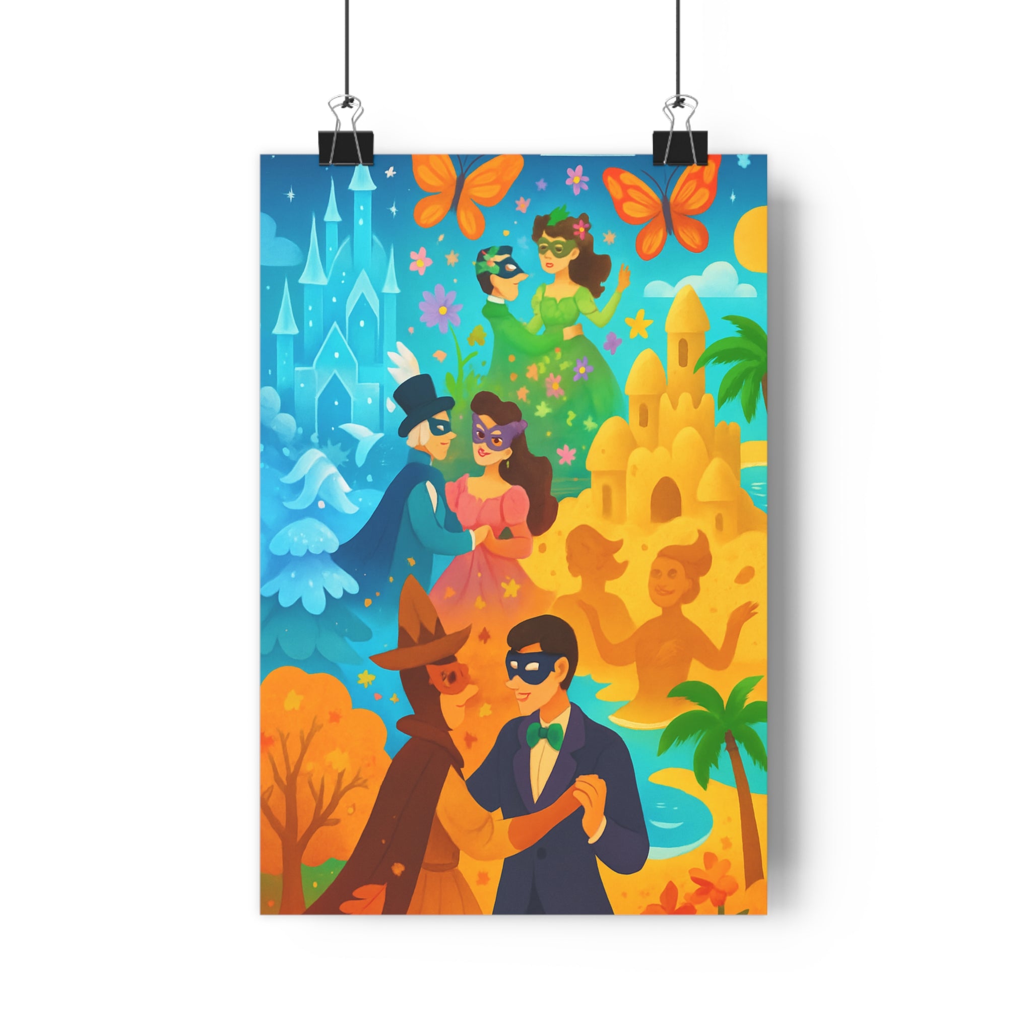 Poster décoratif saisonnier couleurs vives enchanté joyeux chambre salon art moderne cadre élégant qualité