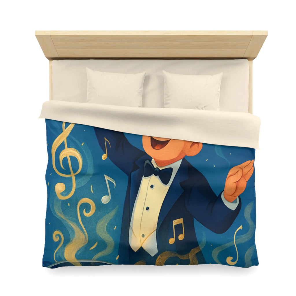 Chef chef d'orchestre culinaire dirige musique en cuisinant mélodies savoureuses et colorées