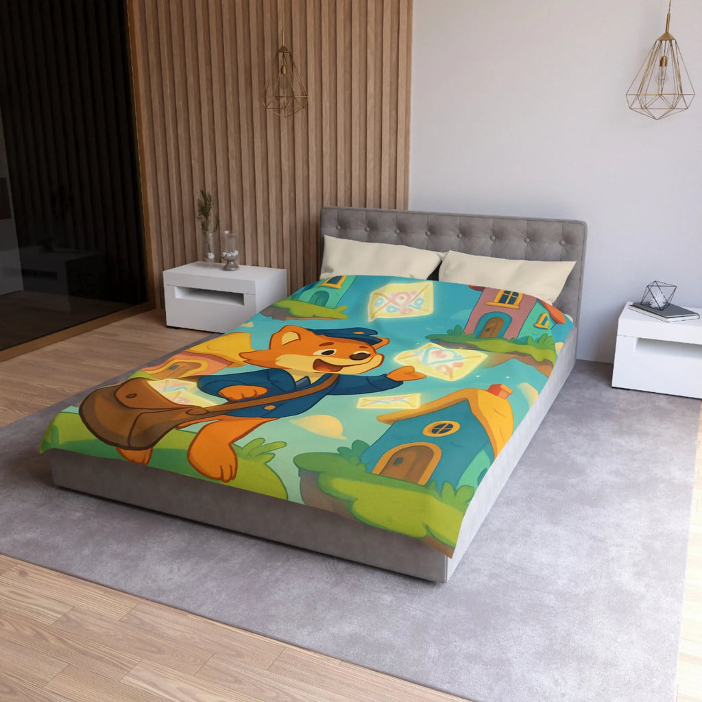 Housse de Couette Microfibre Art Graphique Contemporain Style Décoratif Chambre Tendance