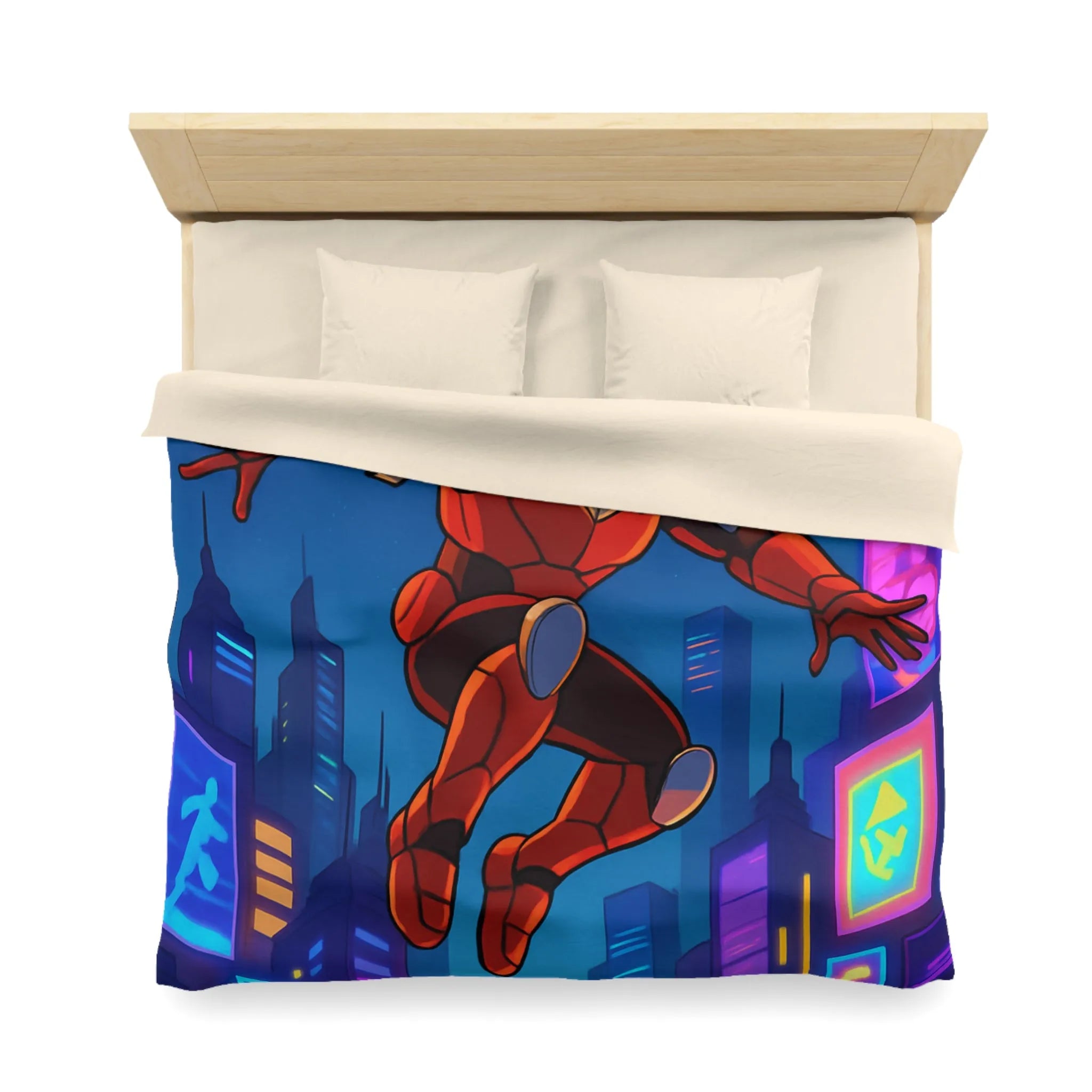 Housse de couette futuriste robotica rouge pour chambres d'enfants créatives et modernes