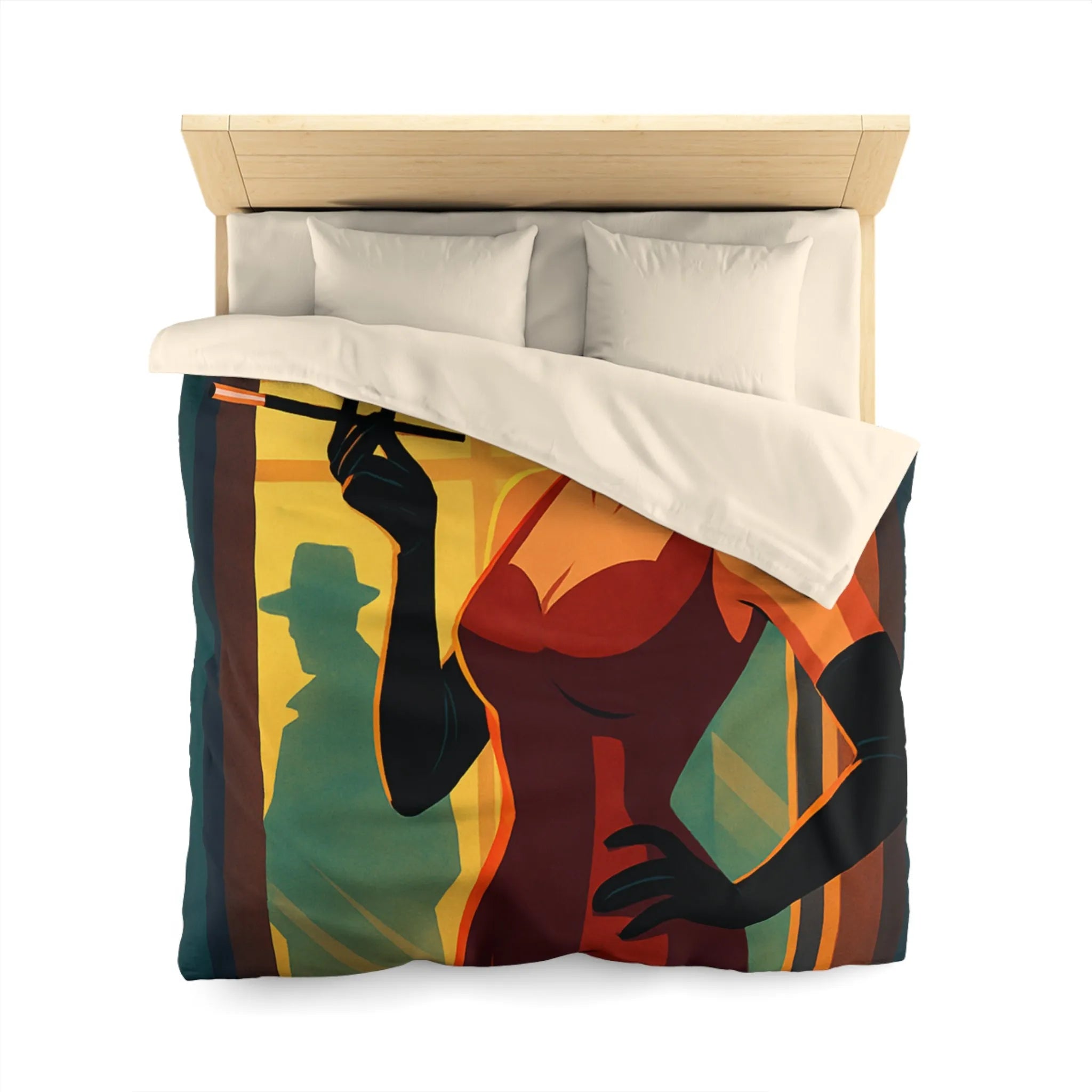 Élégance rétro avec femme fatale smoking pour ambiance nocturne mystérieuse en rouge profond