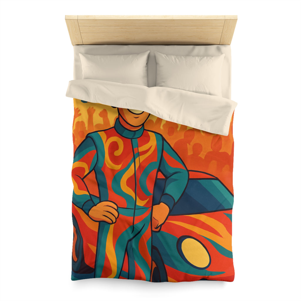 Housse de Couette Microfibre Illustration Unique Design Moderne Décoration Intérieure Raffinée