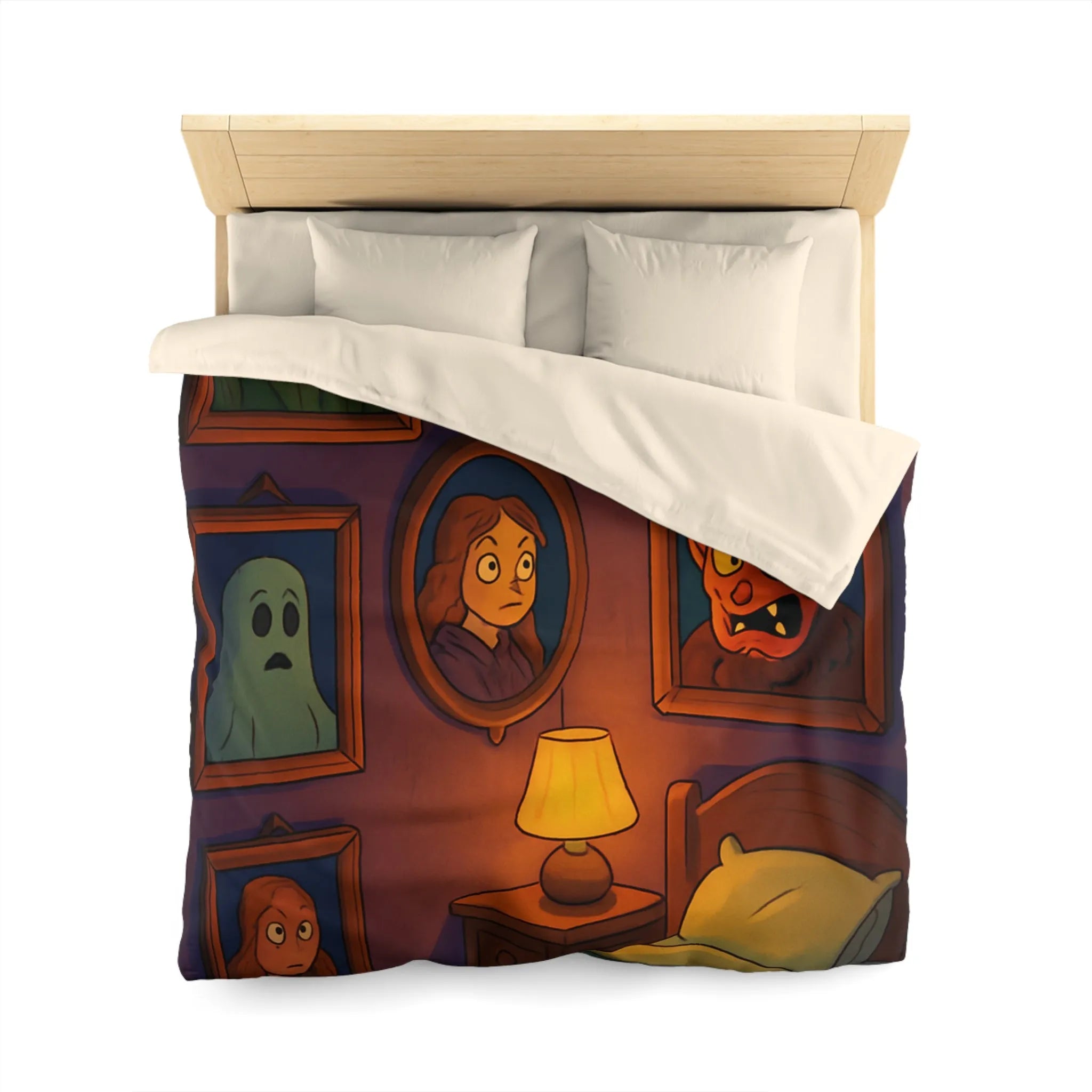 Housse de couette chambre fantaisie avec portraits enchanteurs pour une ambiance mystérieuse et magique