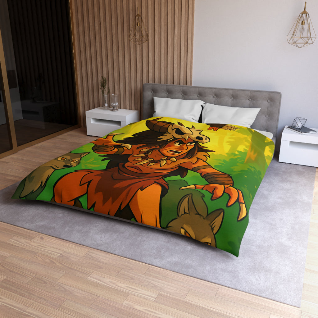 Sauvage Rêveur : Housse de Couette Motif Chaman Animaux Forêt Mystique