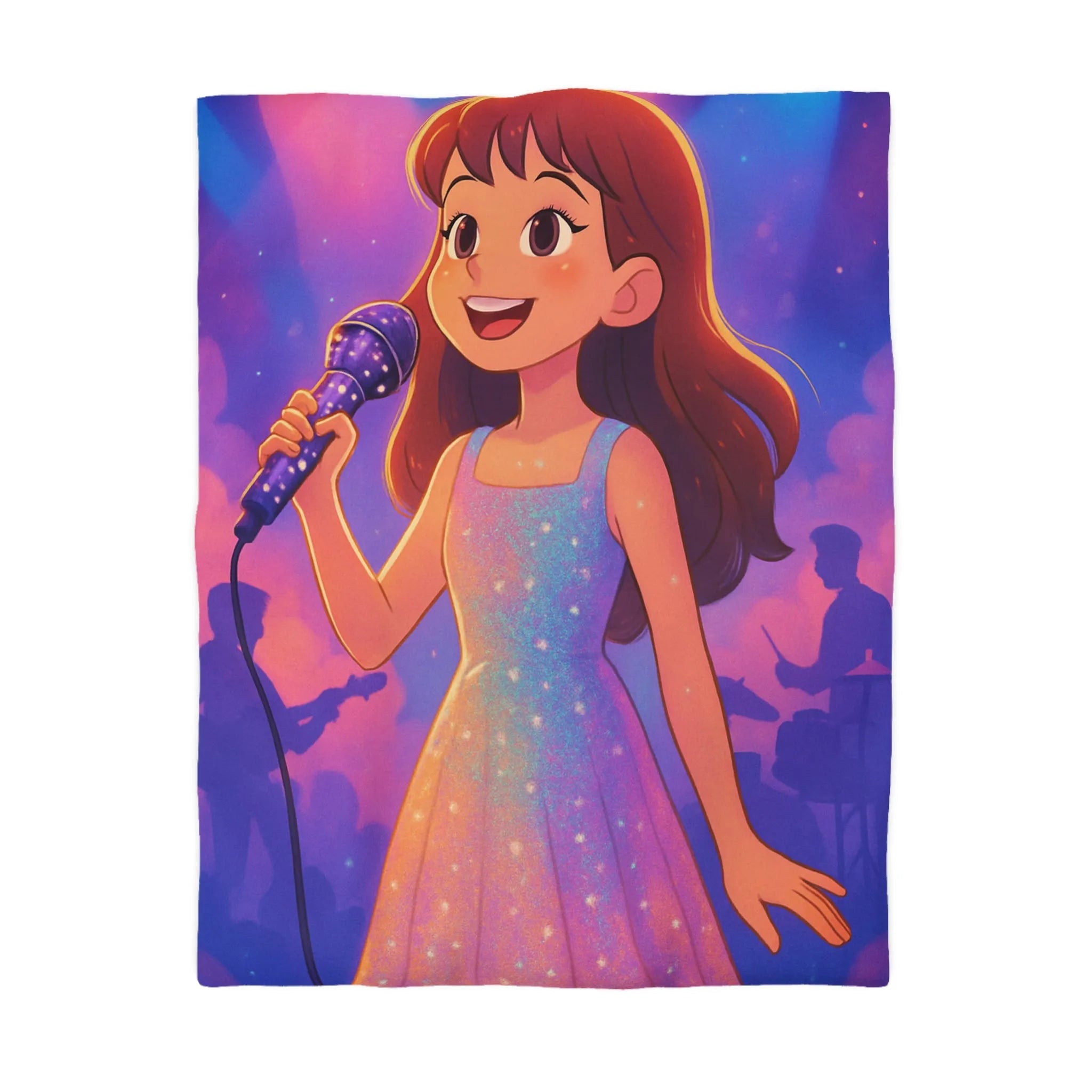 Housse de couette colorée pour chambre d’enfant, ambiance concert amusant et joyeux