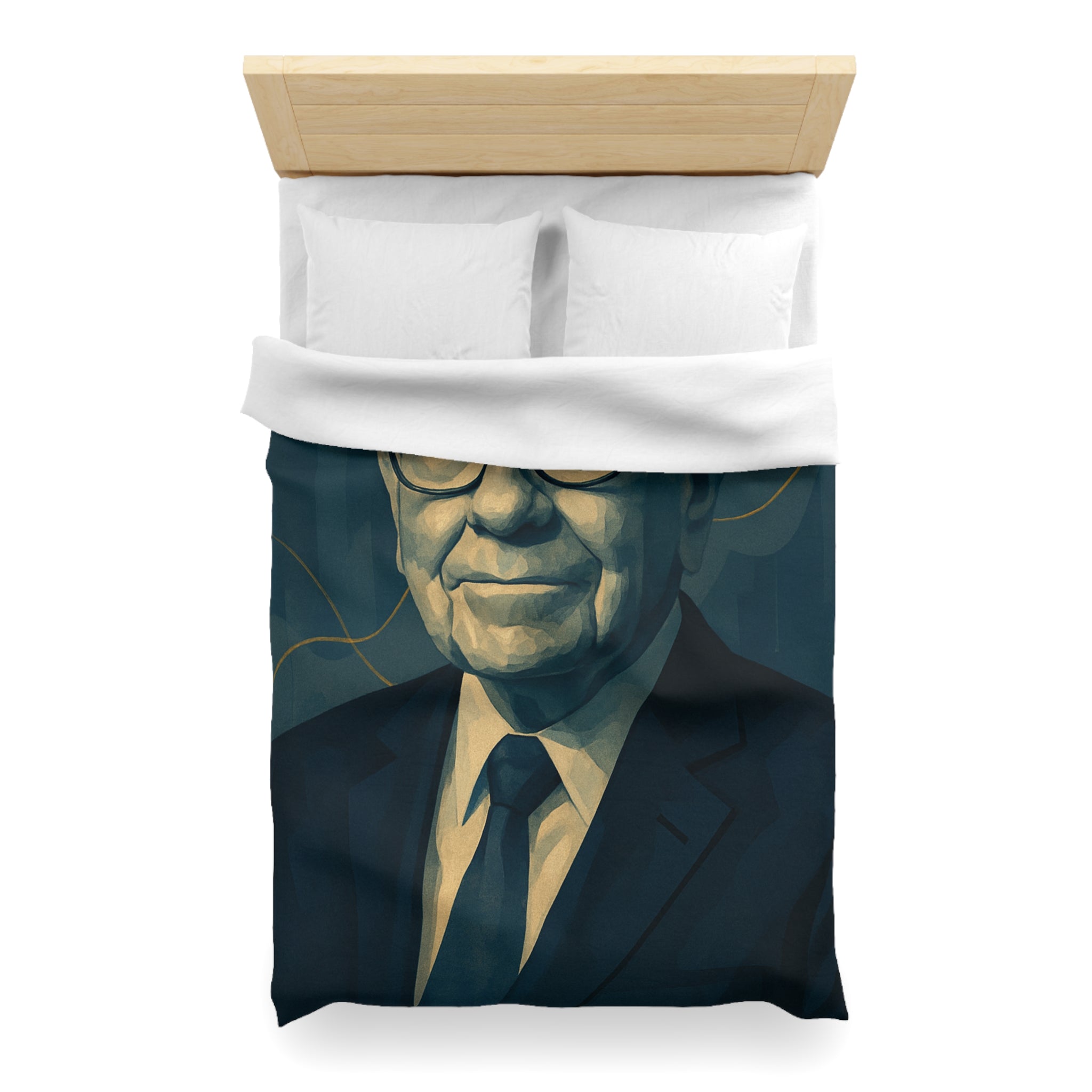 Housse de Couette Microfibre Motif Créatif Original Style Contemporain Chambre Élégante