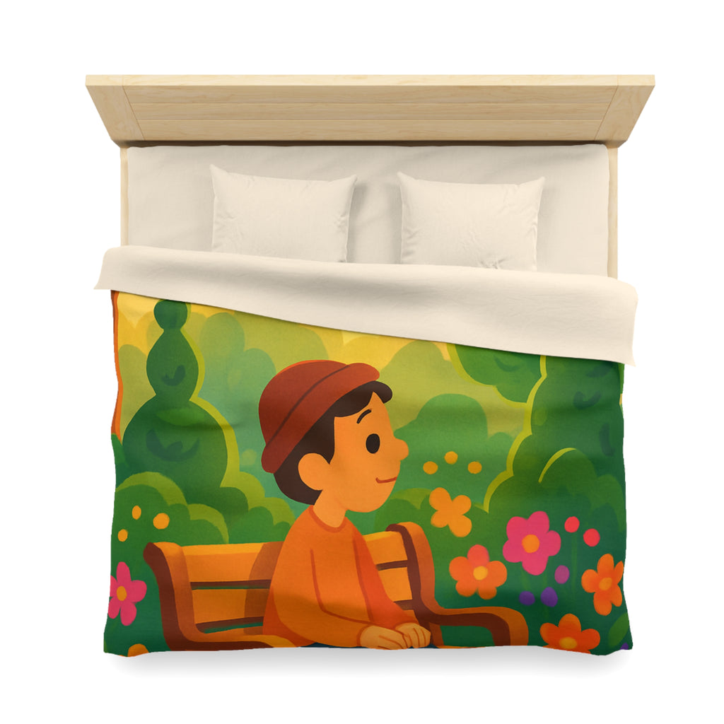 Housse de Couette Microfibre Design Artistique Moderne Décoration Chambre Confort Premium