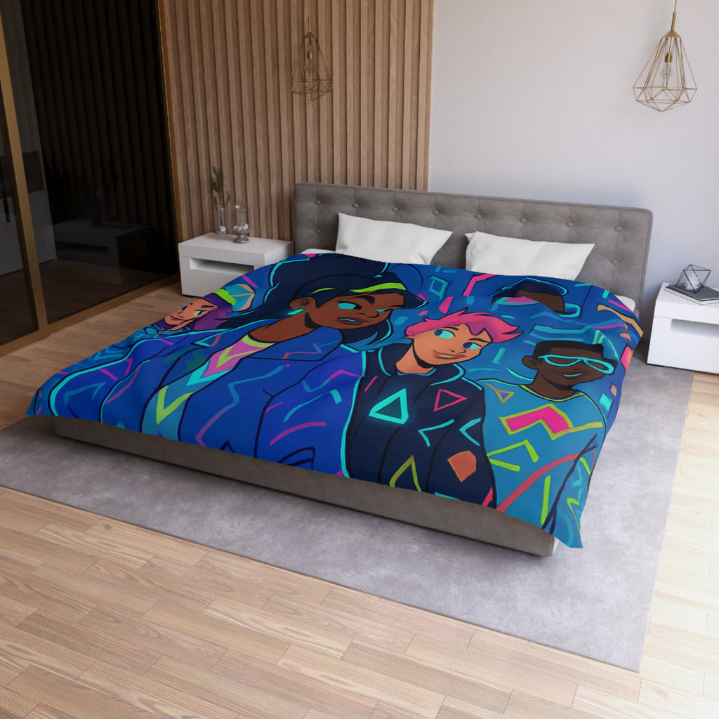 Housse de Couette Microfibre Illustration Unique Design Moderne Décoration Intérieure Raffinée