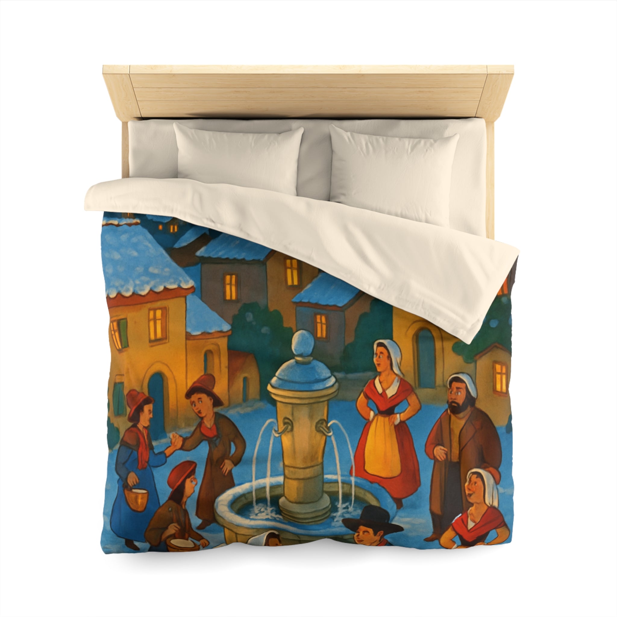 Housse de Couette Microfibre Design Artistique Moderne Décoration Chambre Confort Premium