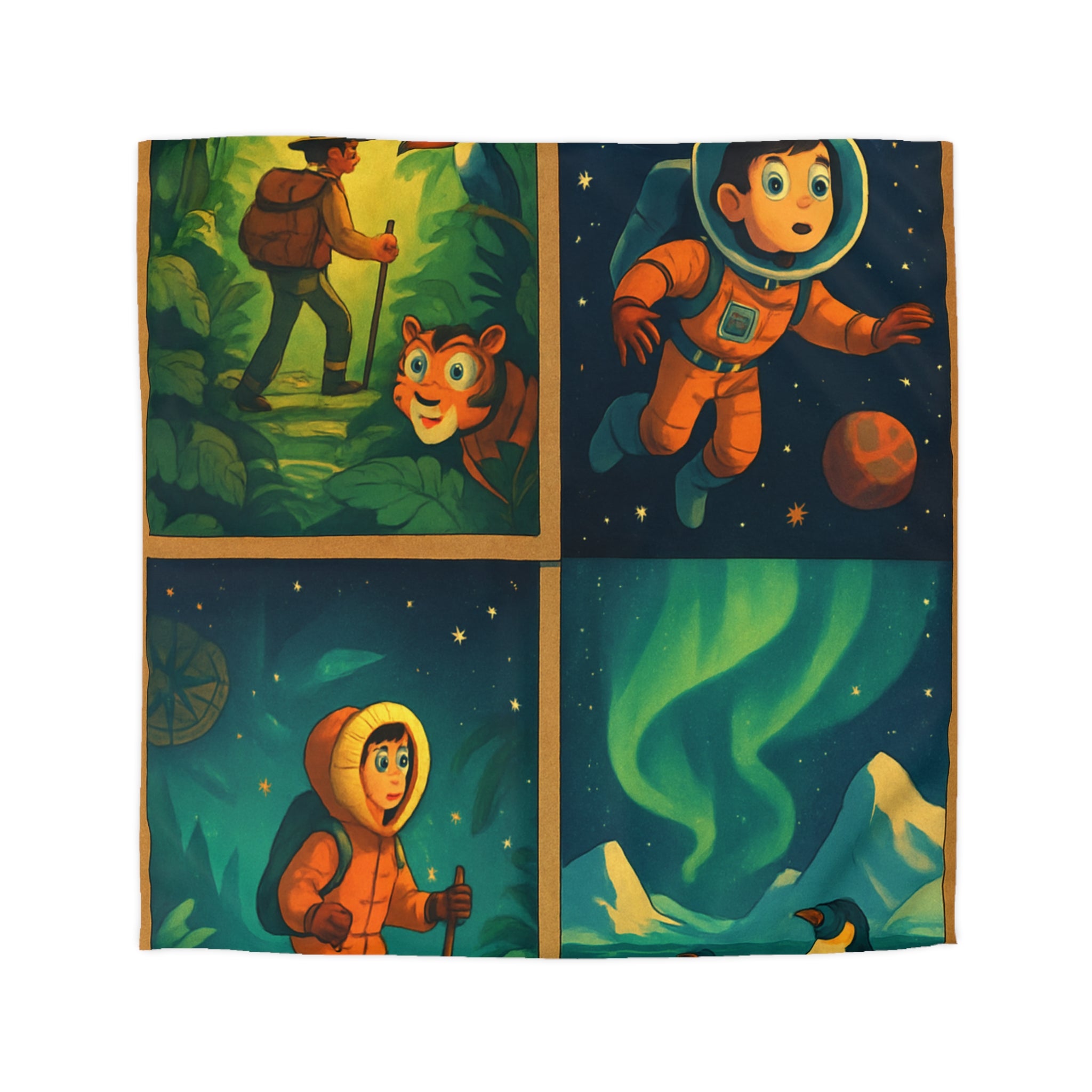 Housse de Couette Microfibre Création Artistique Moderne Design Exclusif Décoration Chambre