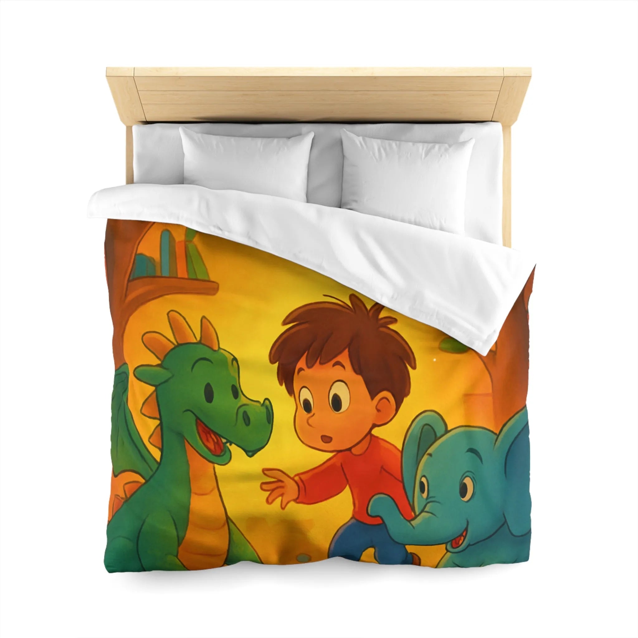 Housse de Couette Microfibre Art Graphique Contemporain Style Décoratif Chambre Tendance