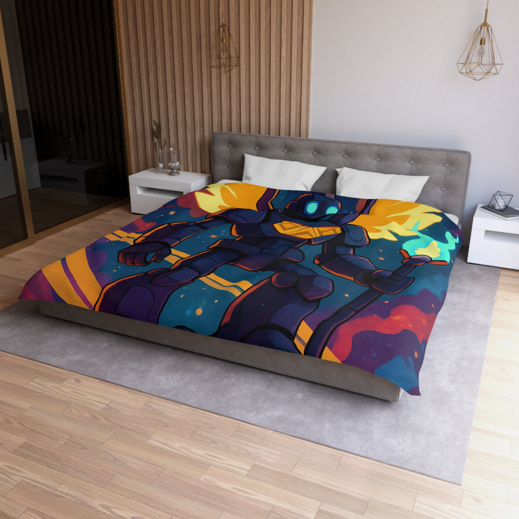 Housse de Couette Microfibre Illustration Unique Design Moderne Décoration Intérieure Raffinée