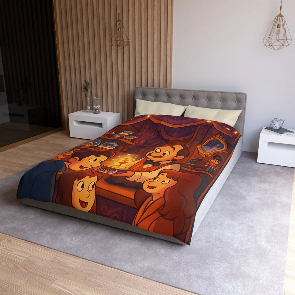 Housse de Couette Microfibre Art Graphique Contemporain Style Décoratif Chambre Tendance