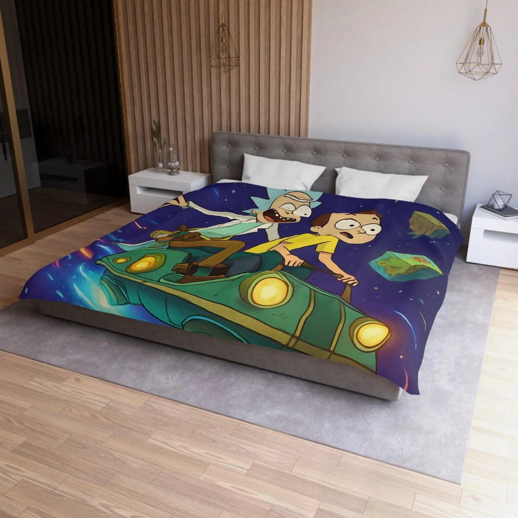 Housse de Couette Microfibre Art Graphique Contemporain Style Décoratif Chambre Tendance